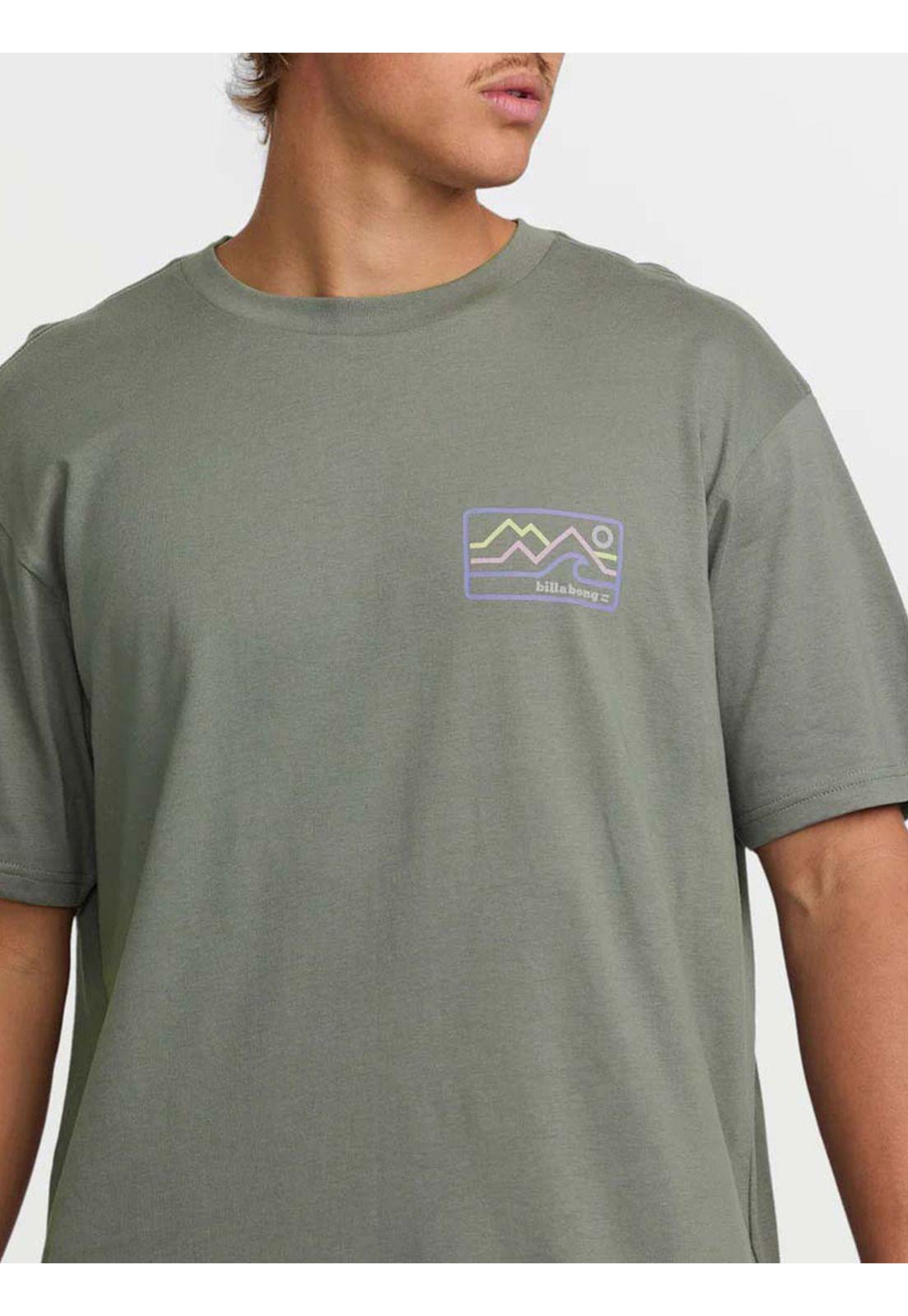Polera Manga Corta Hombre Range A/Div Gris Billabong-3