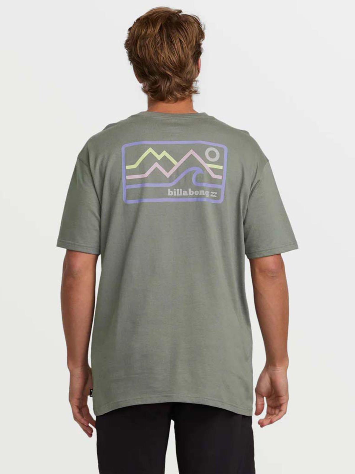 Polera Manga Corta Hombre Range A/Div Gris Billabong-1