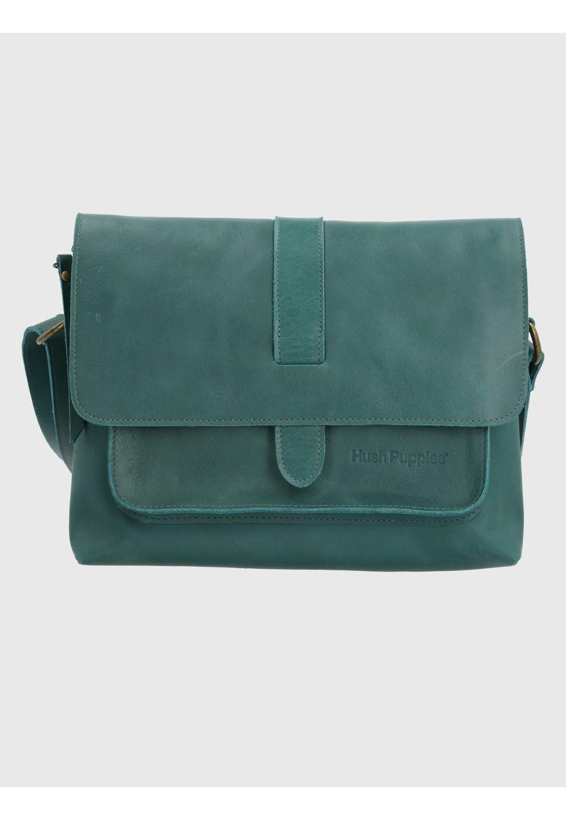 Cartera Cuero Turquesa Court Cross Mujer-0