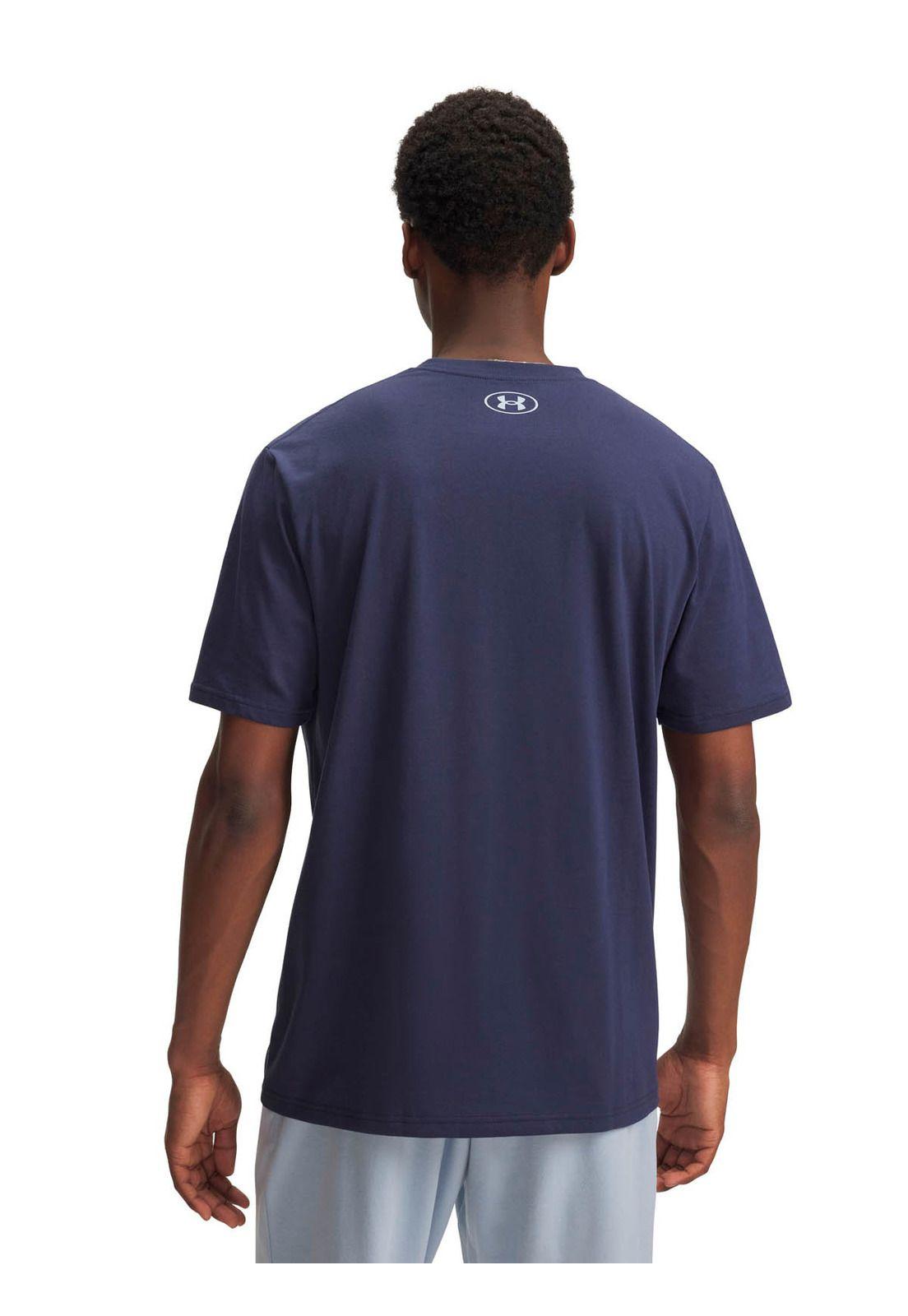 Polera Manga Corta Lifestyle Hombre ABC camo boxed logo azul -1