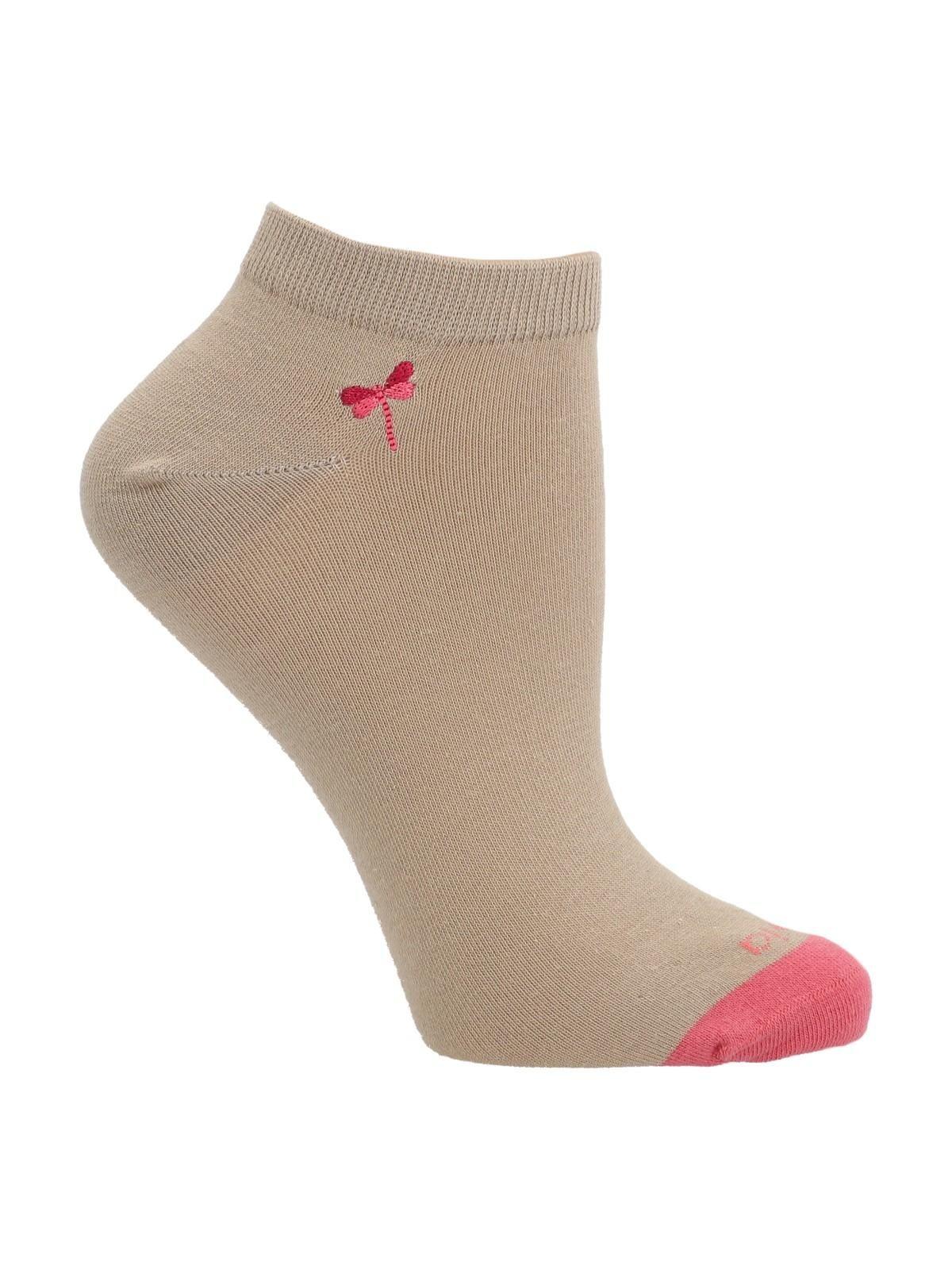 Calcetín Mujer Ped Emb Libelu Beige-0