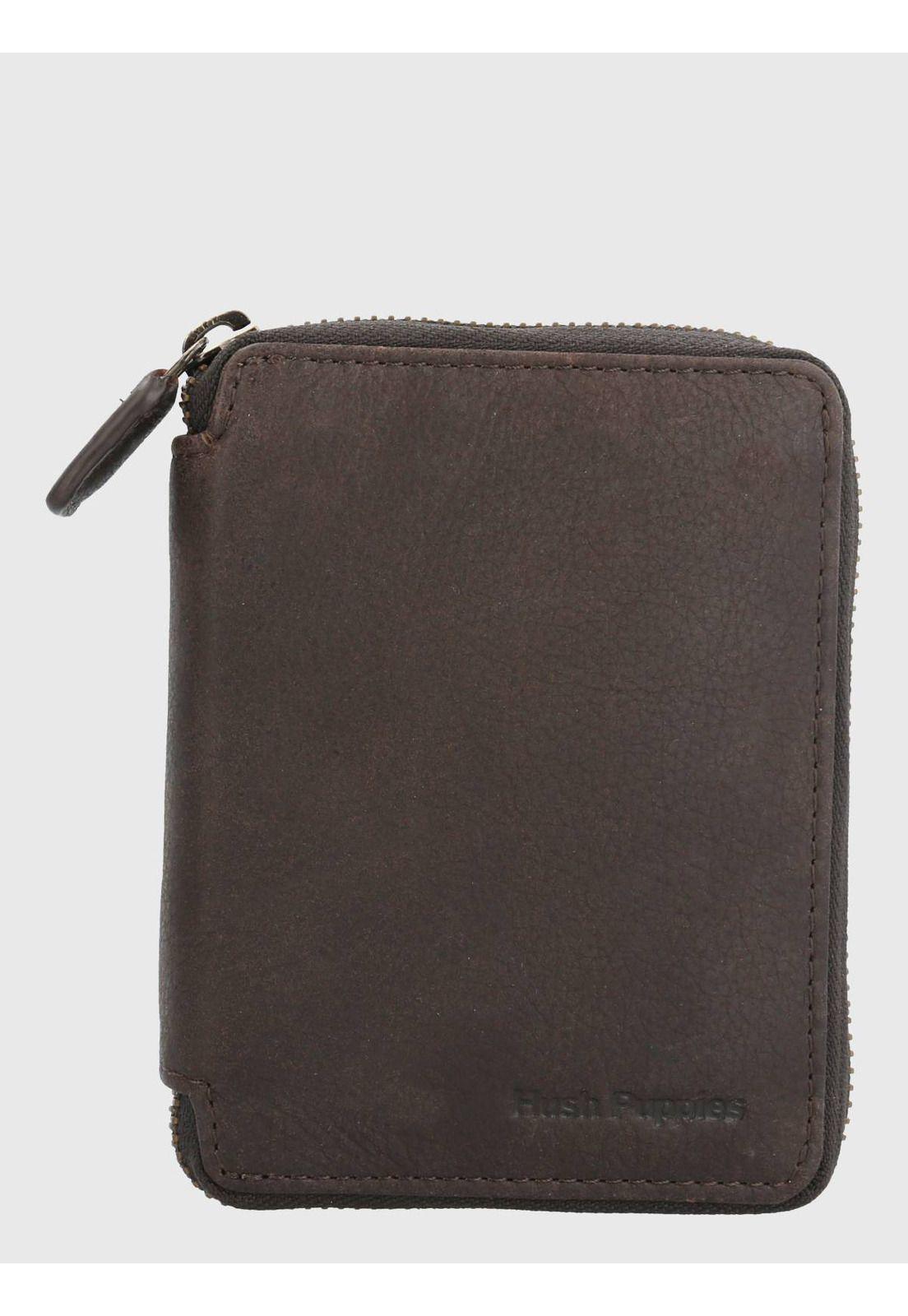 Billetera Cuero Mujer Th Mackay Zip Café-0