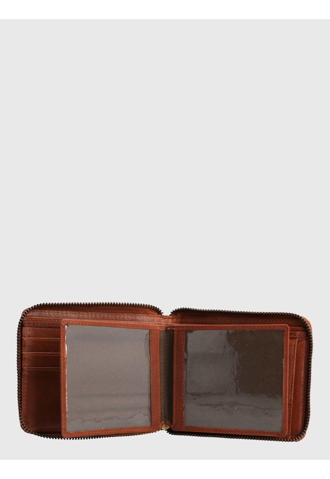 Billetera Cuero Mujer Th Mackay Zip Café-4