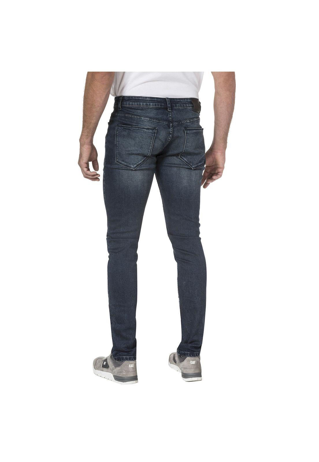 Jeans Hombre Process Skinny Azul Oscuro Cat-1