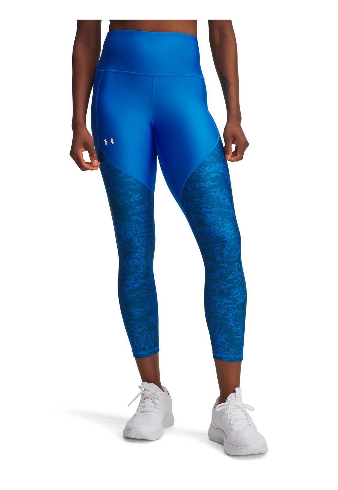 Calza Training para mujer Tech Printed Panel Azul -0