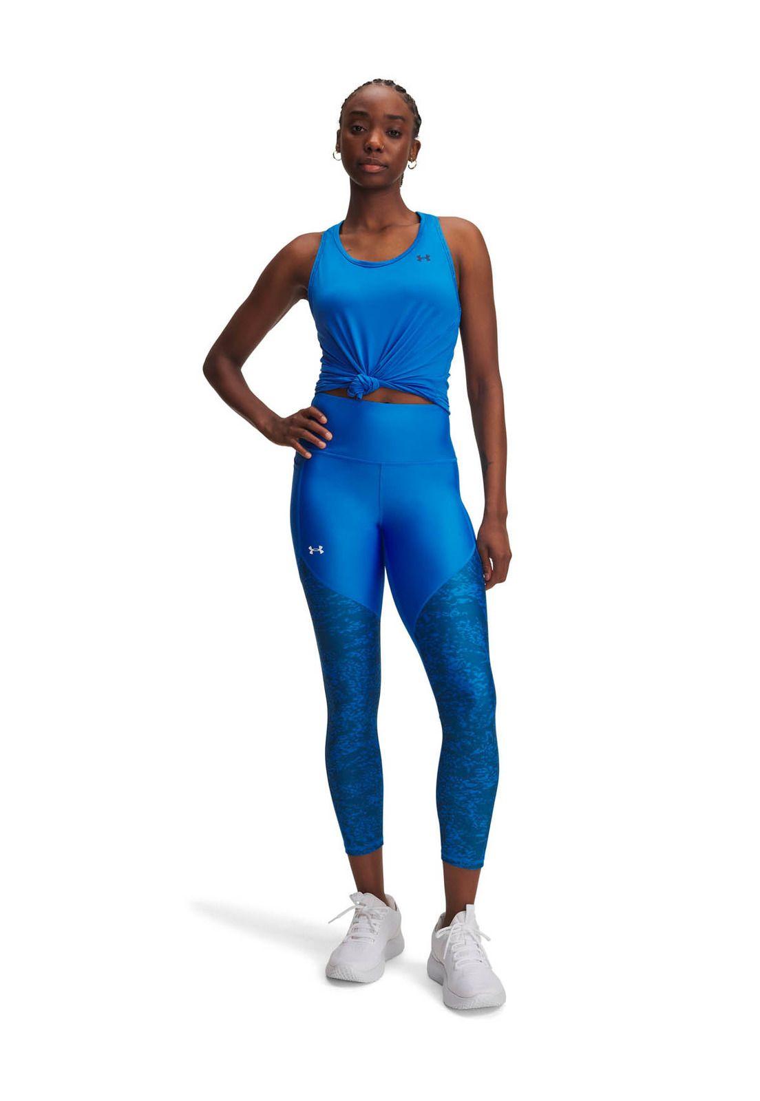 Calza Training para mujer Tech Printed Panel Azul -3