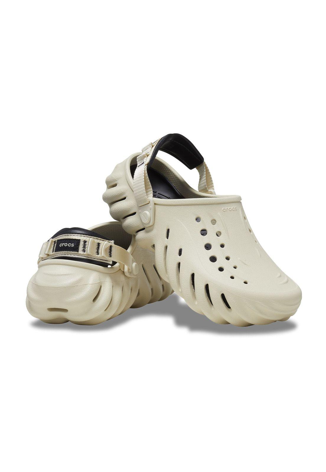 Zueco Crocs Mujer Echo Clog Beige-3
