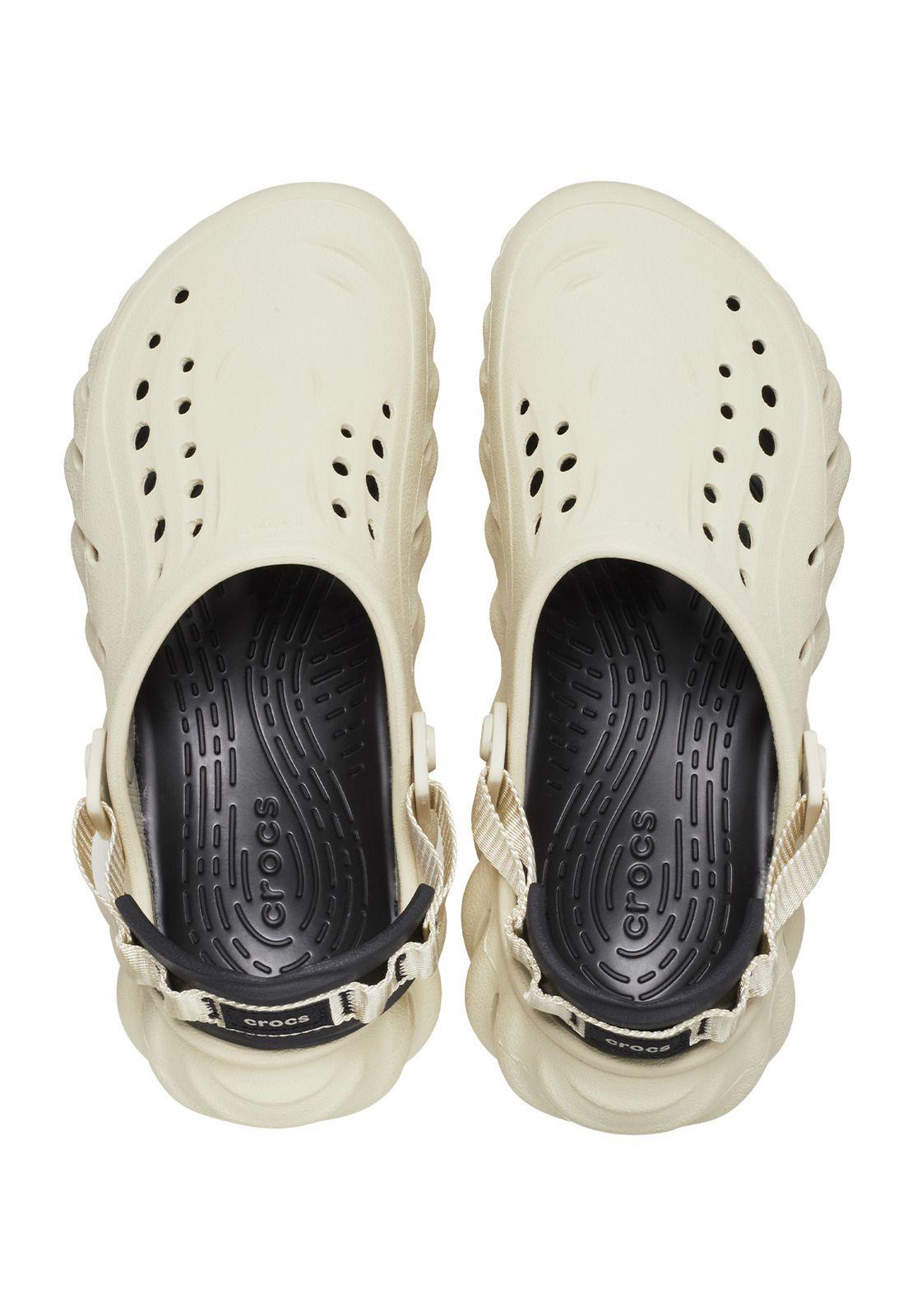 Zueco Crocs Mujer Echo Clog Beige-4