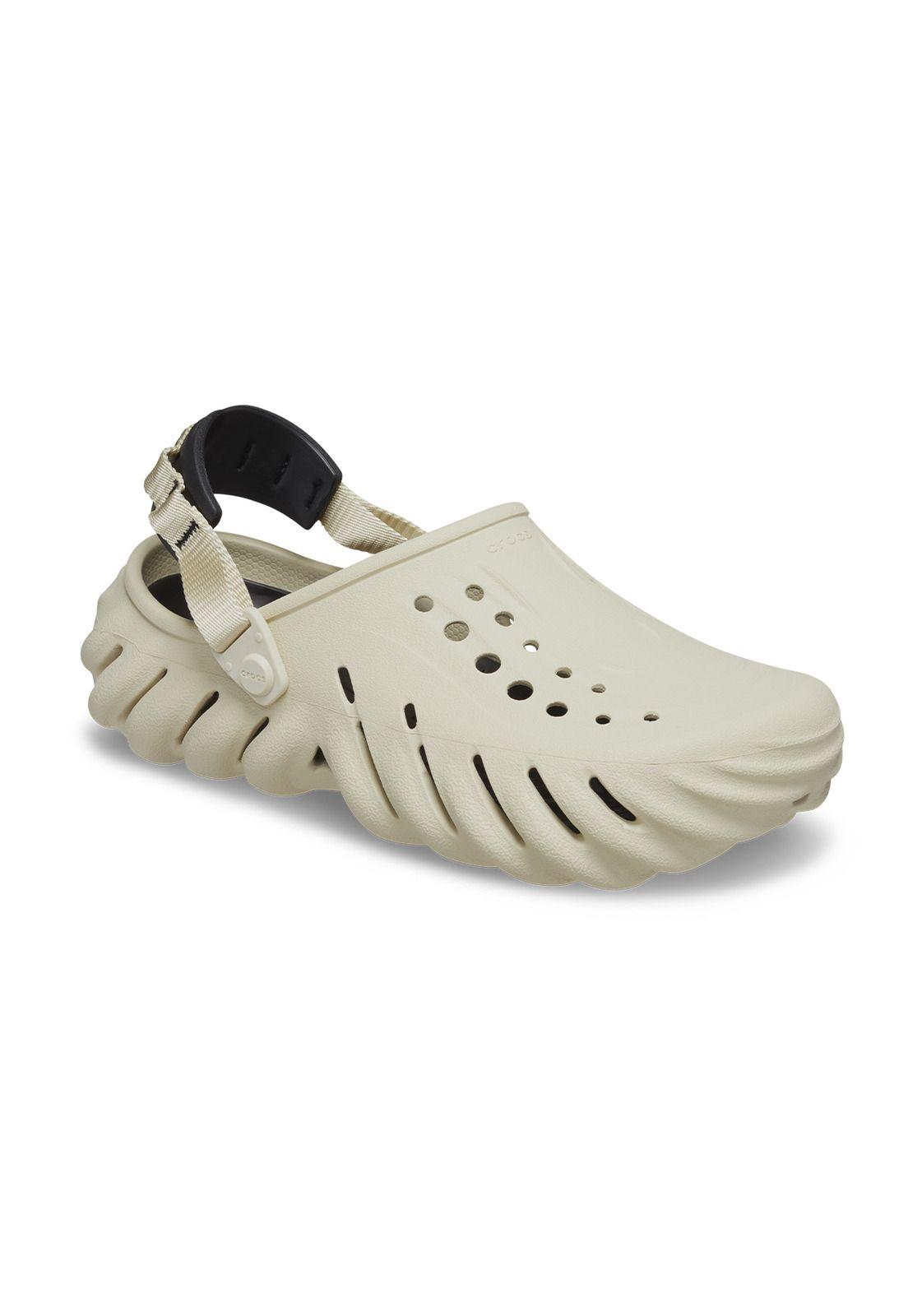 Zueco Crocs Mujer Echo Clog Beige-6