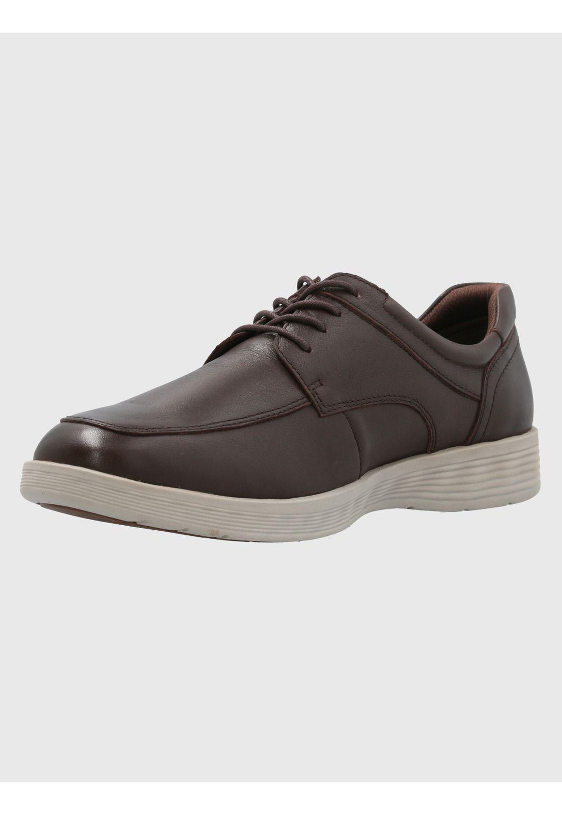 Zapato Cuero Hombre Spinal Center Café-5