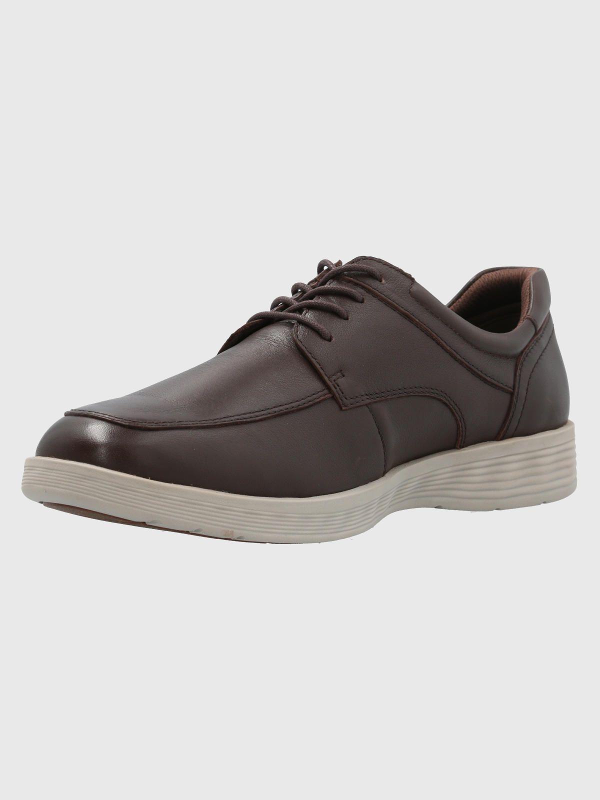 Zapato Cuero Hombre Spinal Center Café-5