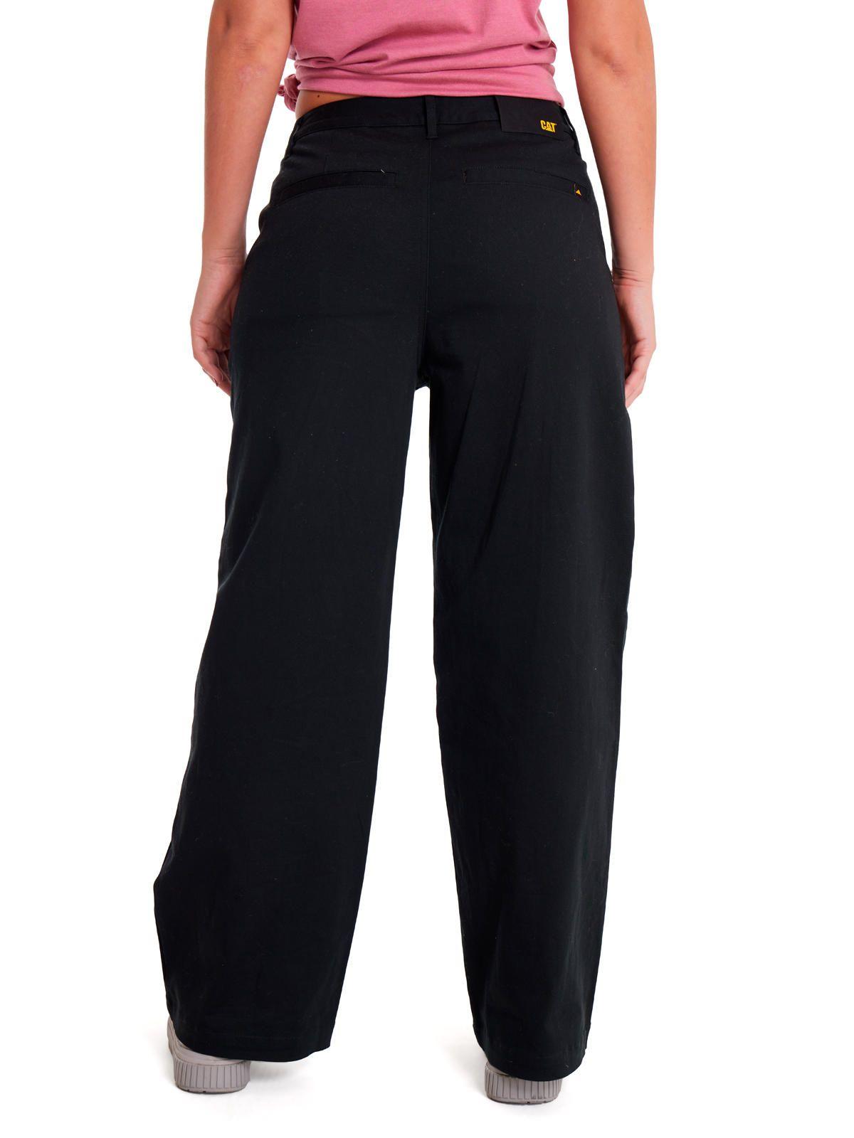 Pantalón Mujer Wide Leg Stretch Chino Pant Negro-3
