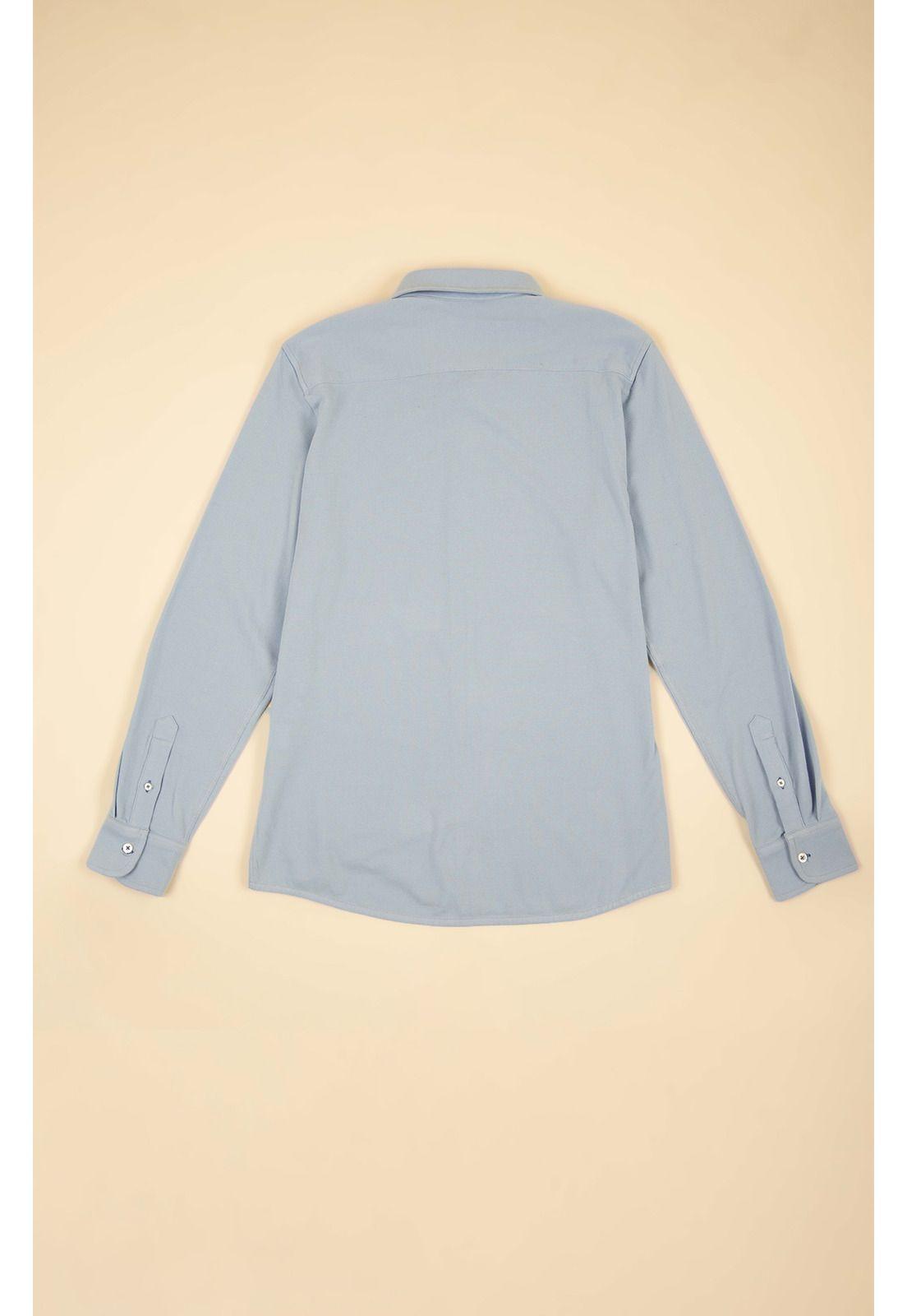 Polera Algodón Org Hombre Piquelong Celeste-3