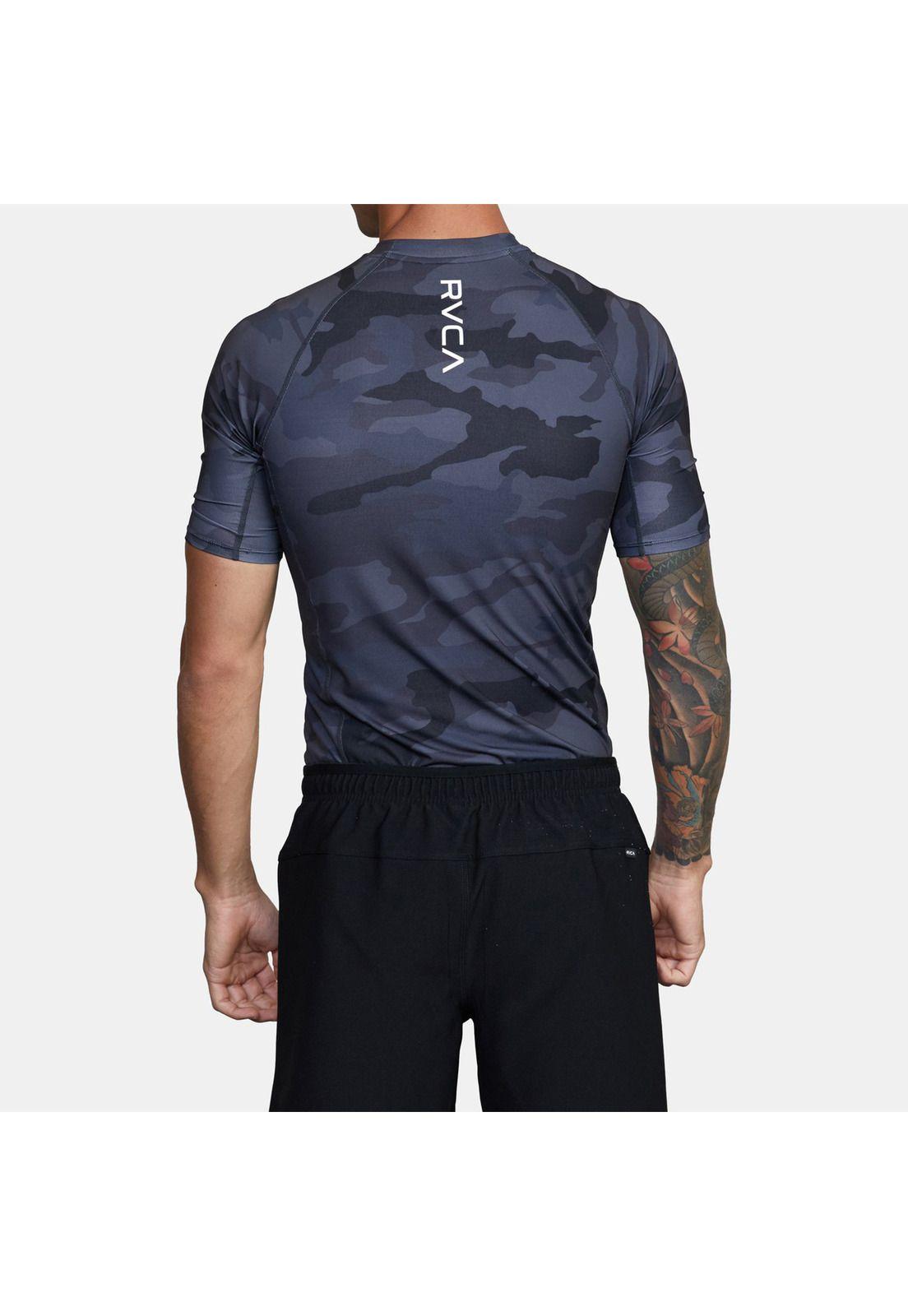 Polera Deportiva M/C Hombre Rashguard Grafito-1