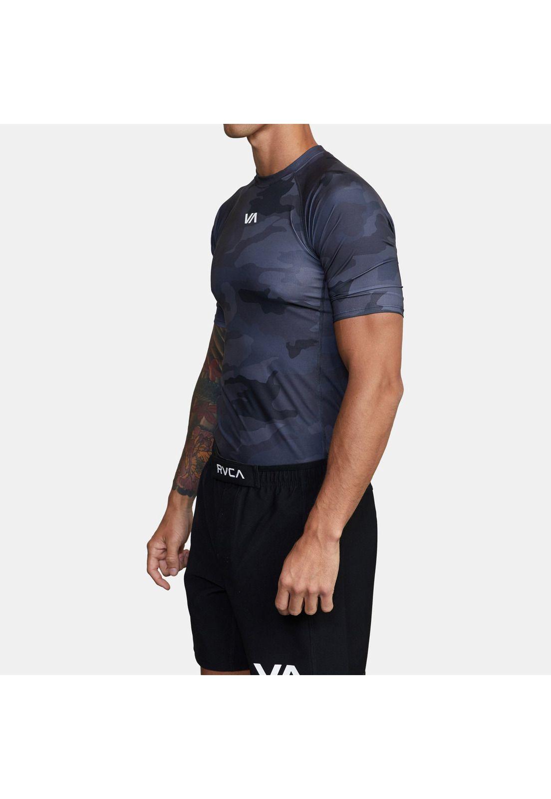 Polera Deportiva M/C Hombre Rashguard Grafito-2
