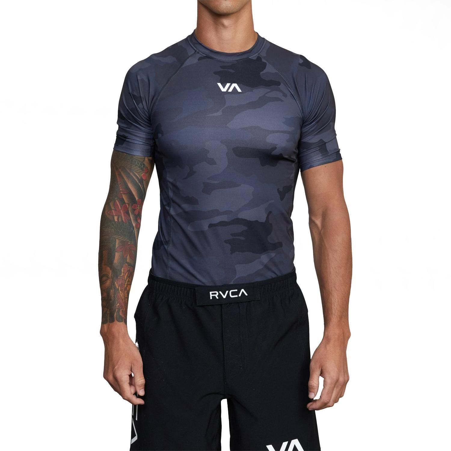 Polera Deportiva M/C Hombre Rashguard Grafito-0