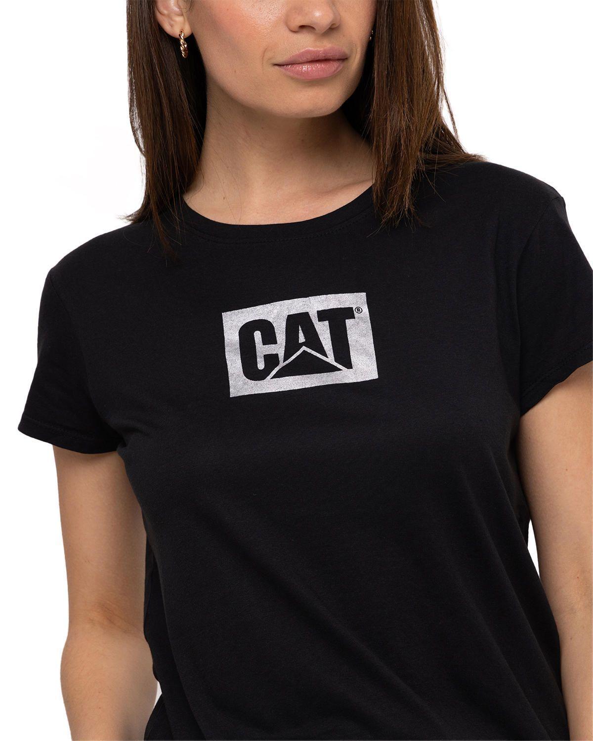 Polera M/C Metallic Logo Te Negro Mujer-3