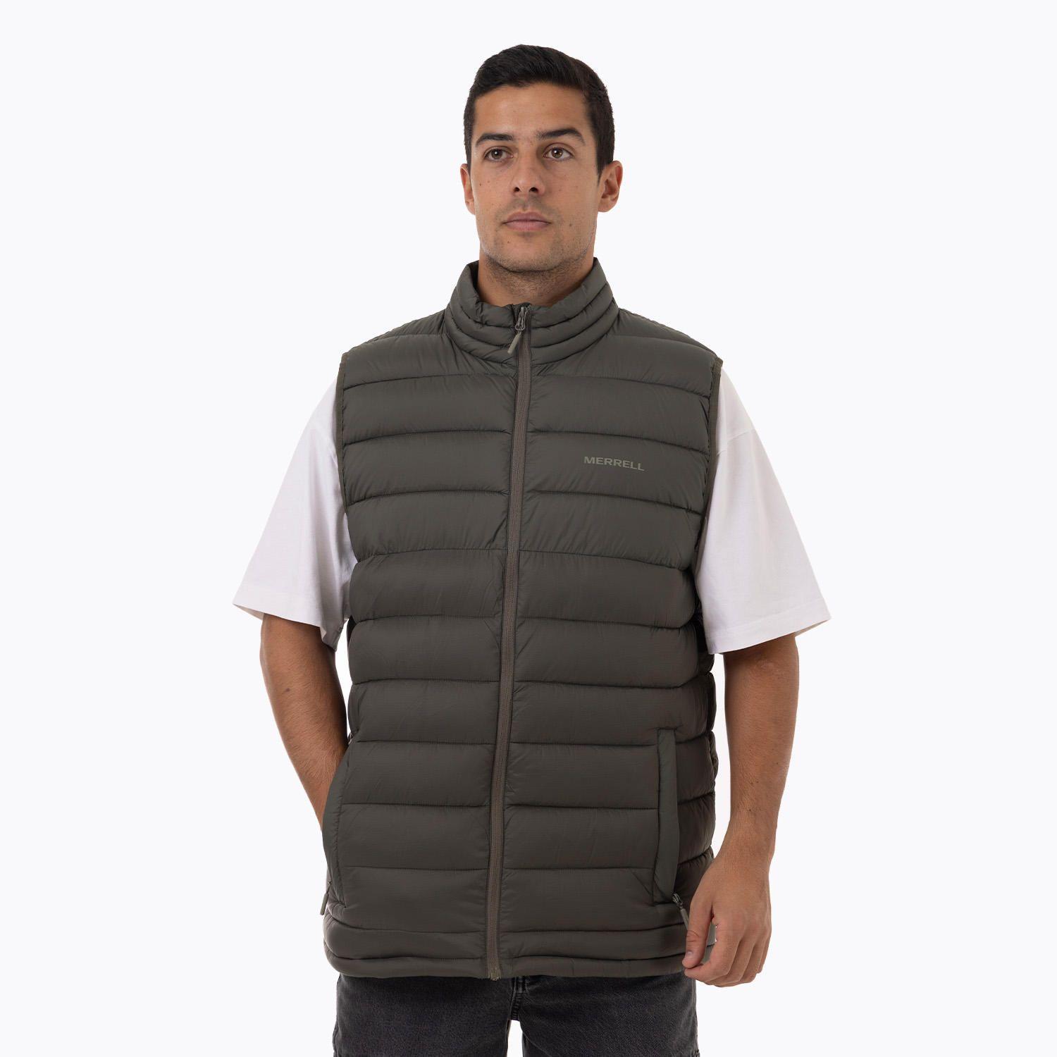 Parka Sin Mangas Hombre Hazeis Verde-0