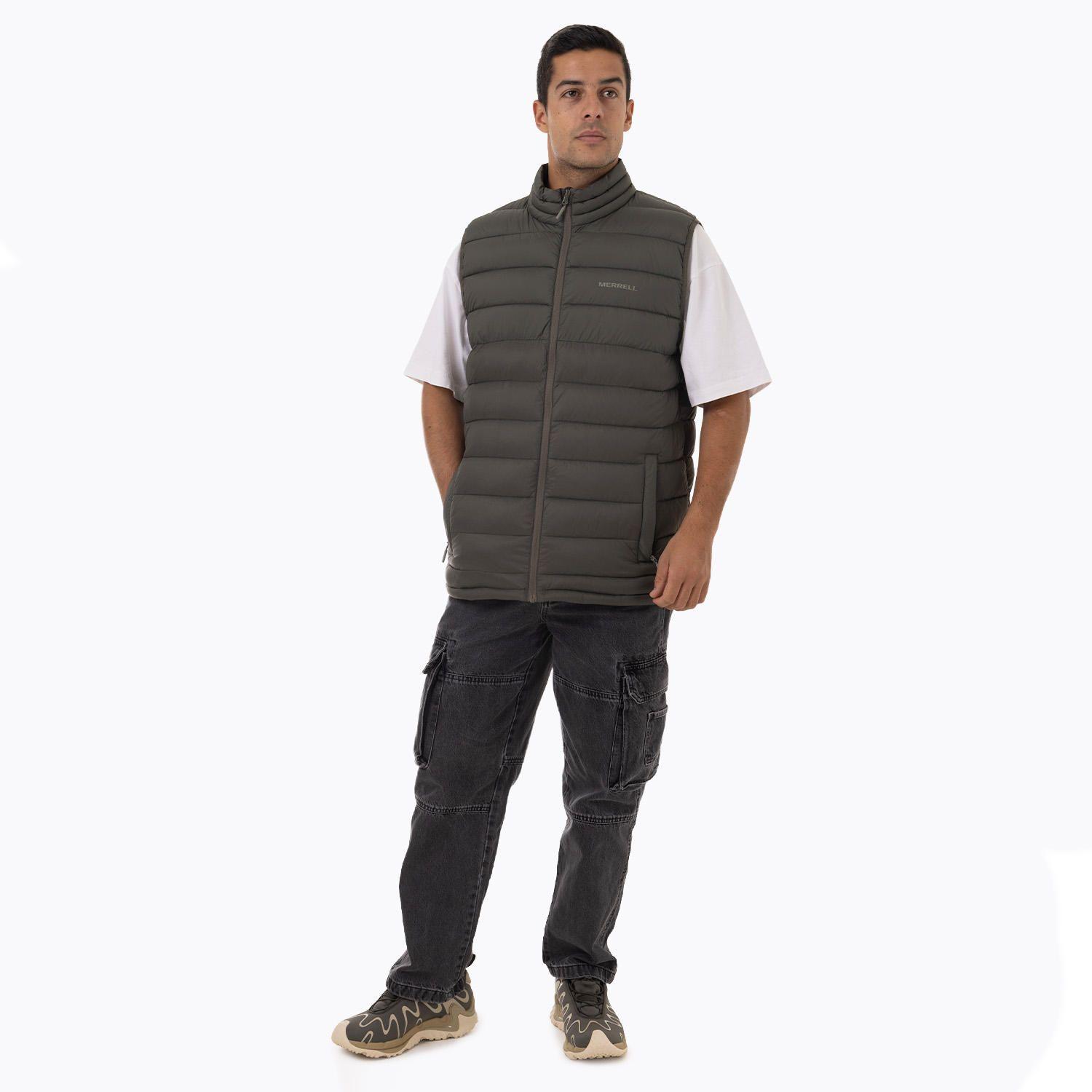 Parka Sin Mangas Hombre Hazeis Verde-6
