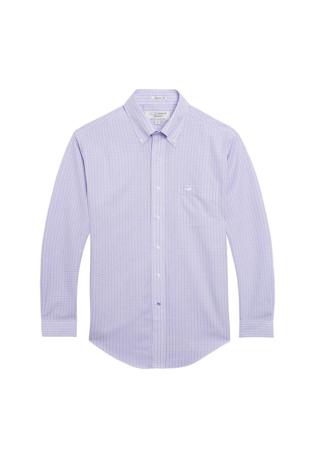 Camisa Hombre Algodón Libre de Arrugas Celeste-0