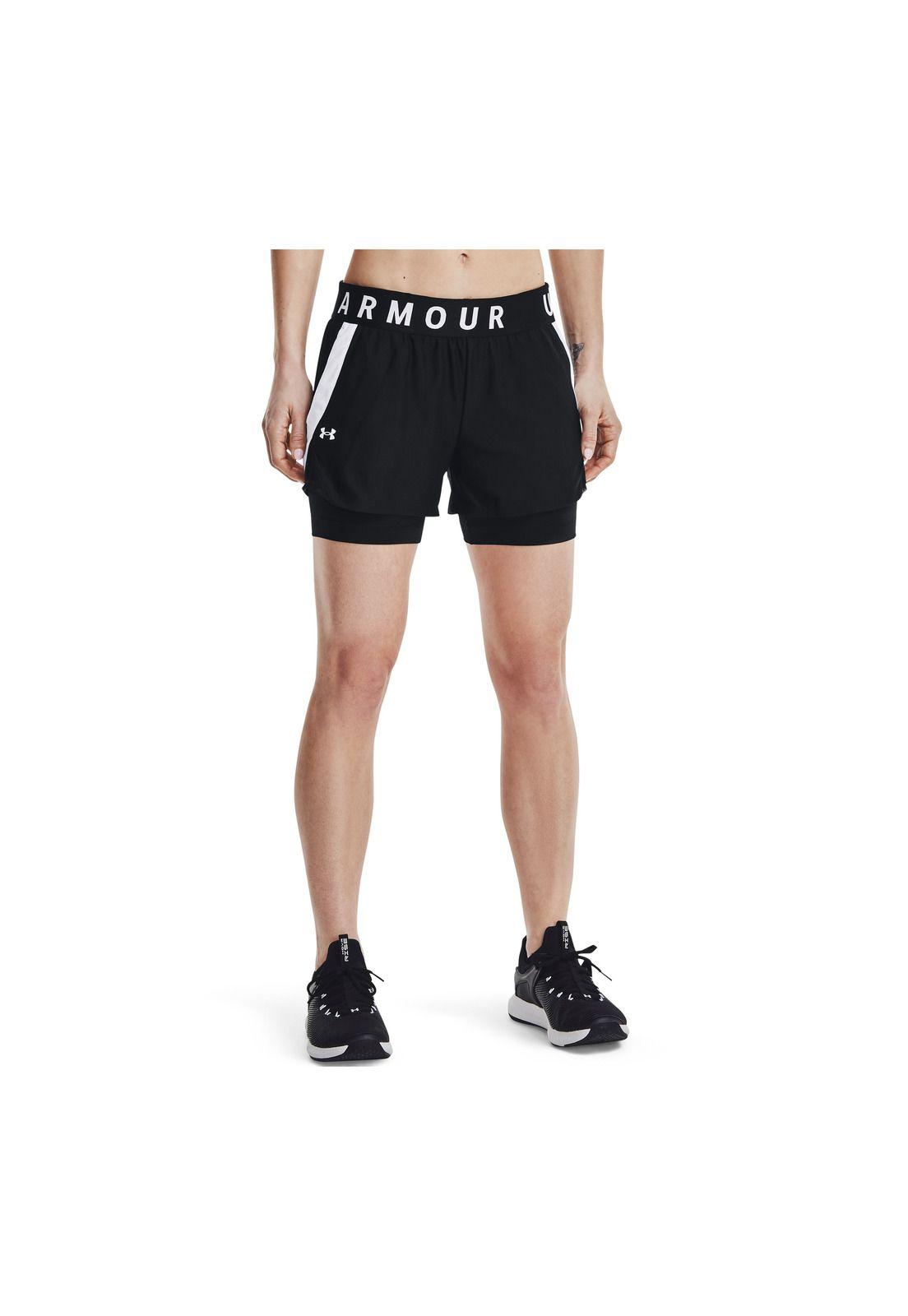 Short Mujer Play Up 2-In-1 Short Negro-3