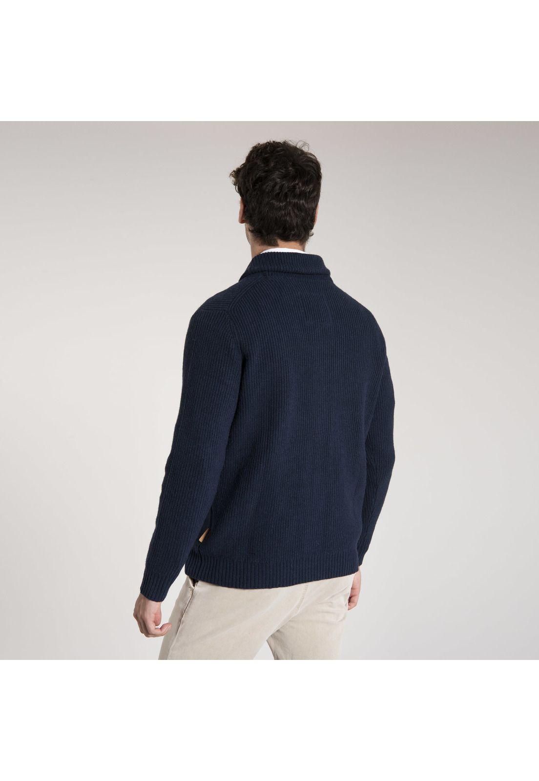 Chaleco Hombre Button Down Sweater Azul-2