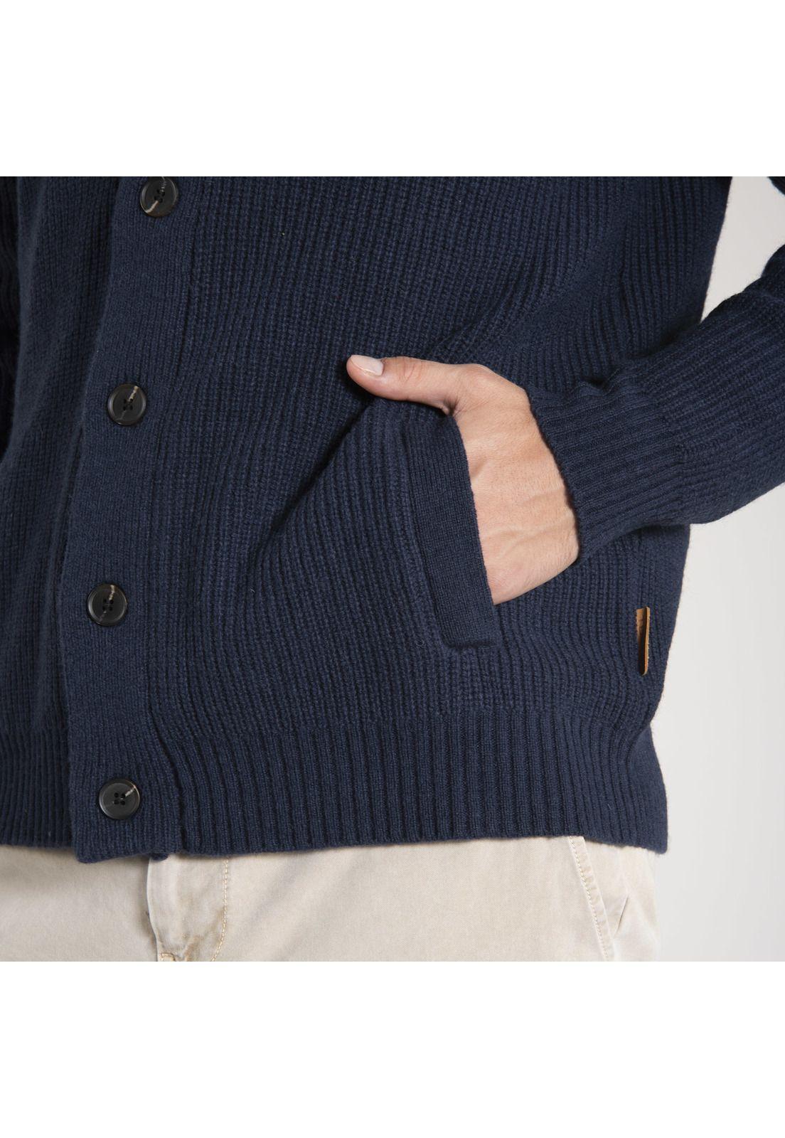 Chaleco Hombre Button Down Sweater Azul-3
