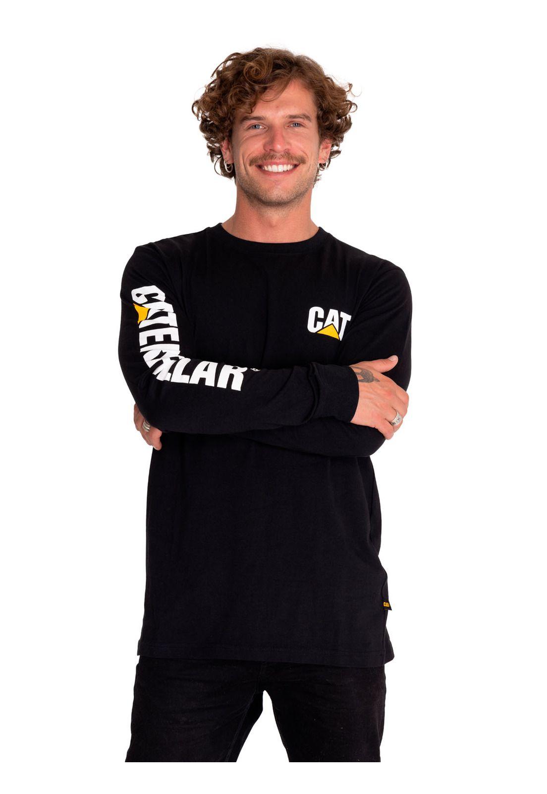 Polera Manga Larga Hombre Trademark Slim Negro-0