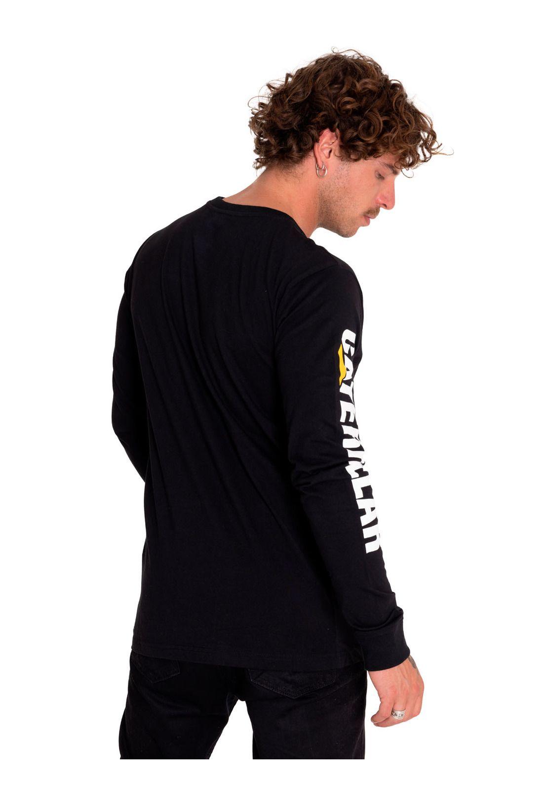 Polera Manga Larga Hombre Trademark Slim Negro-3