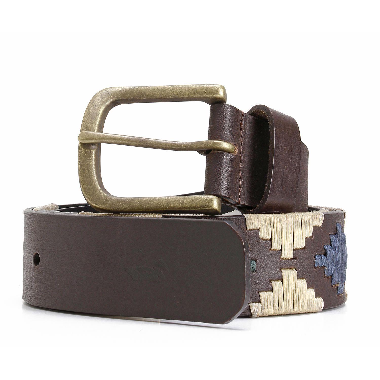 Cinturon Cuero Incaico Chocolate Hombre Rockford-0