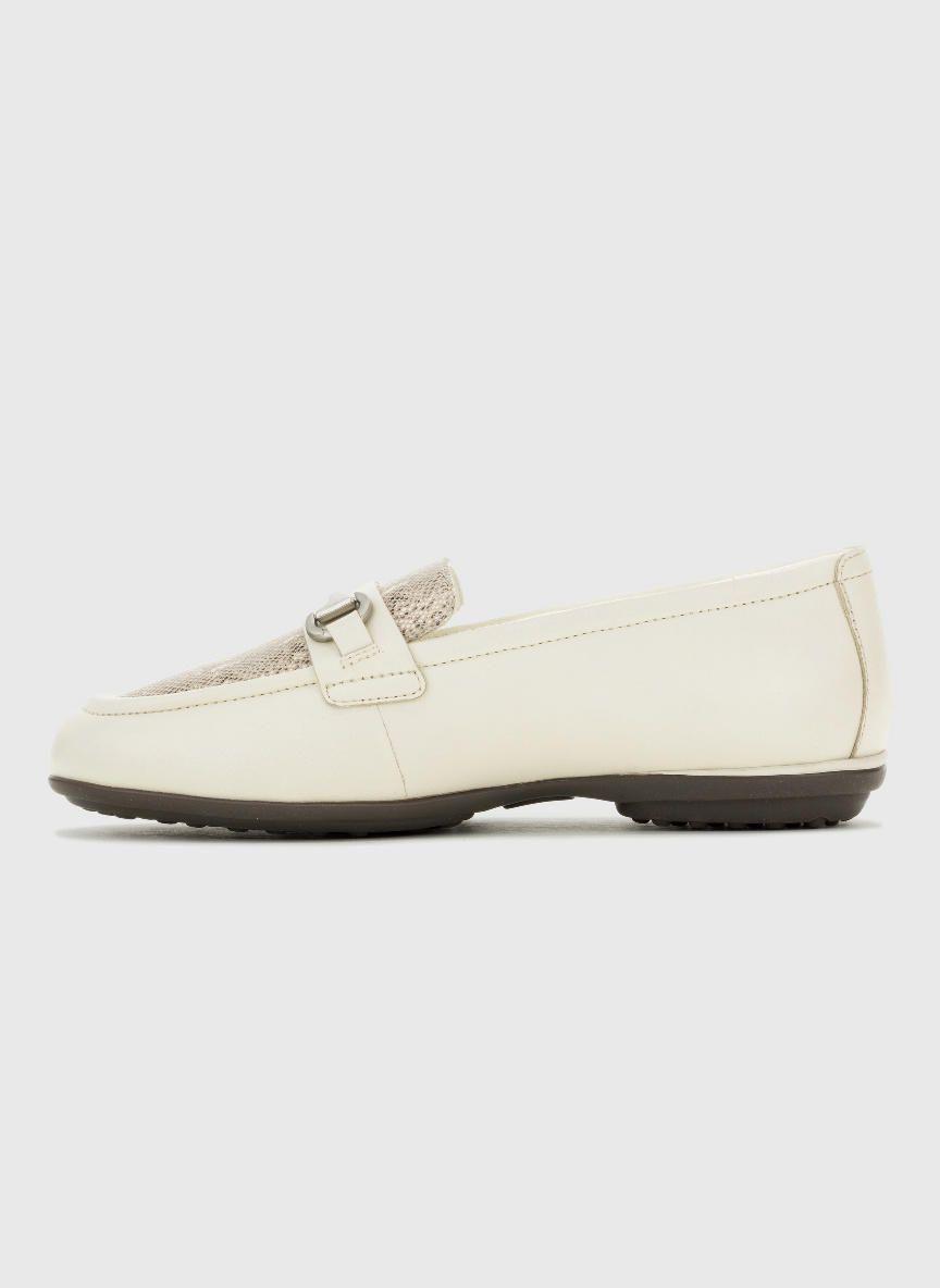 Mocasin Cuero Mujer AliceBit Loafer Blanco-4