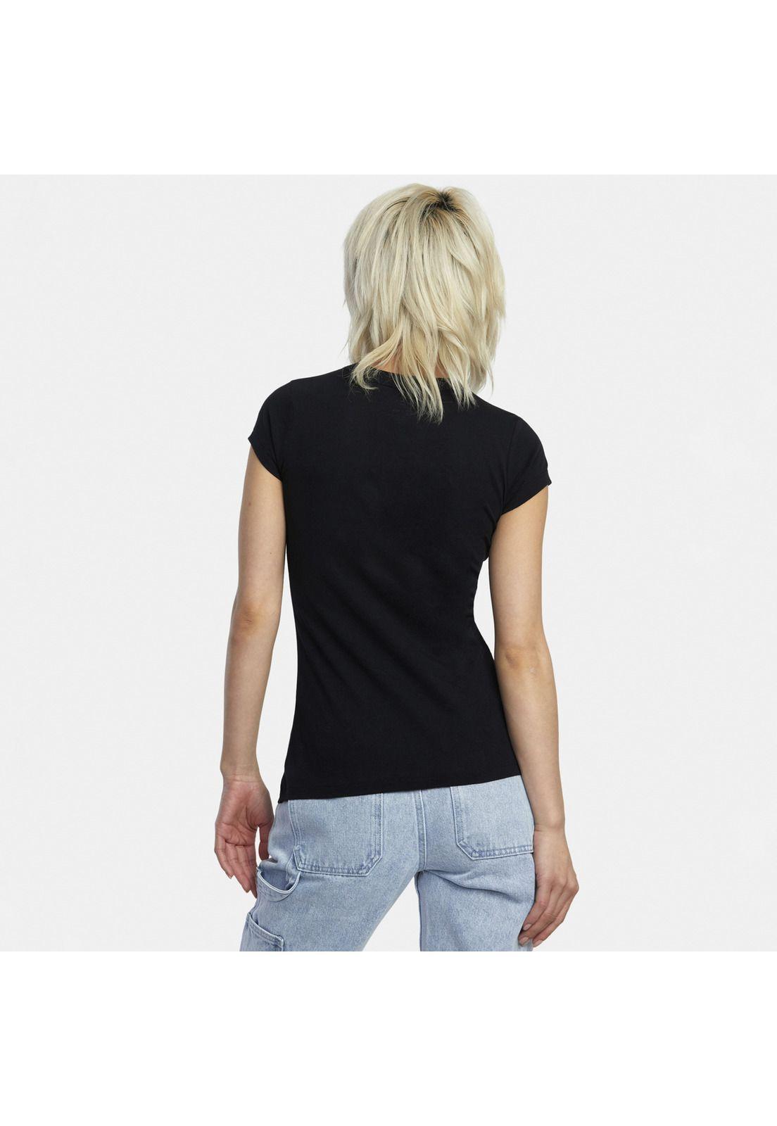 Polera M/C Mujer Botanical Naugh J Te Negro-1