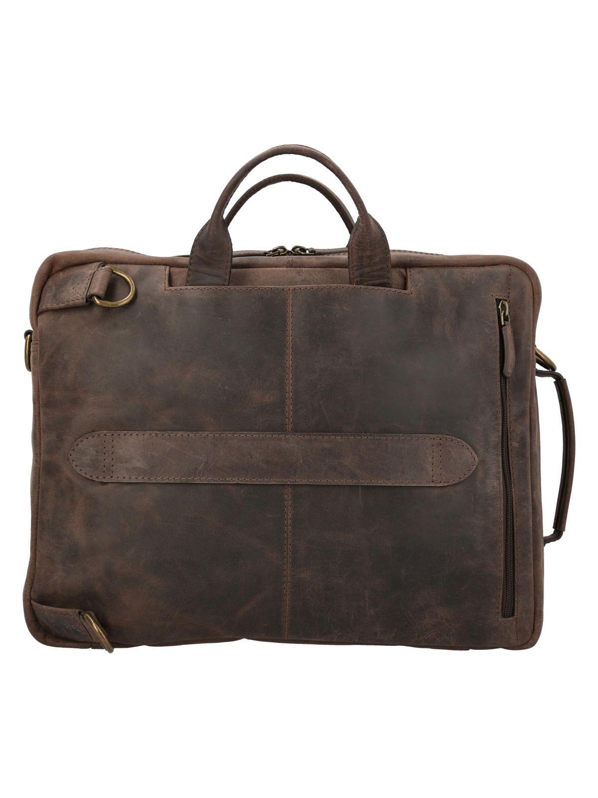 Maletin Cuero Hombre Ks Kurt Backbag Café-2