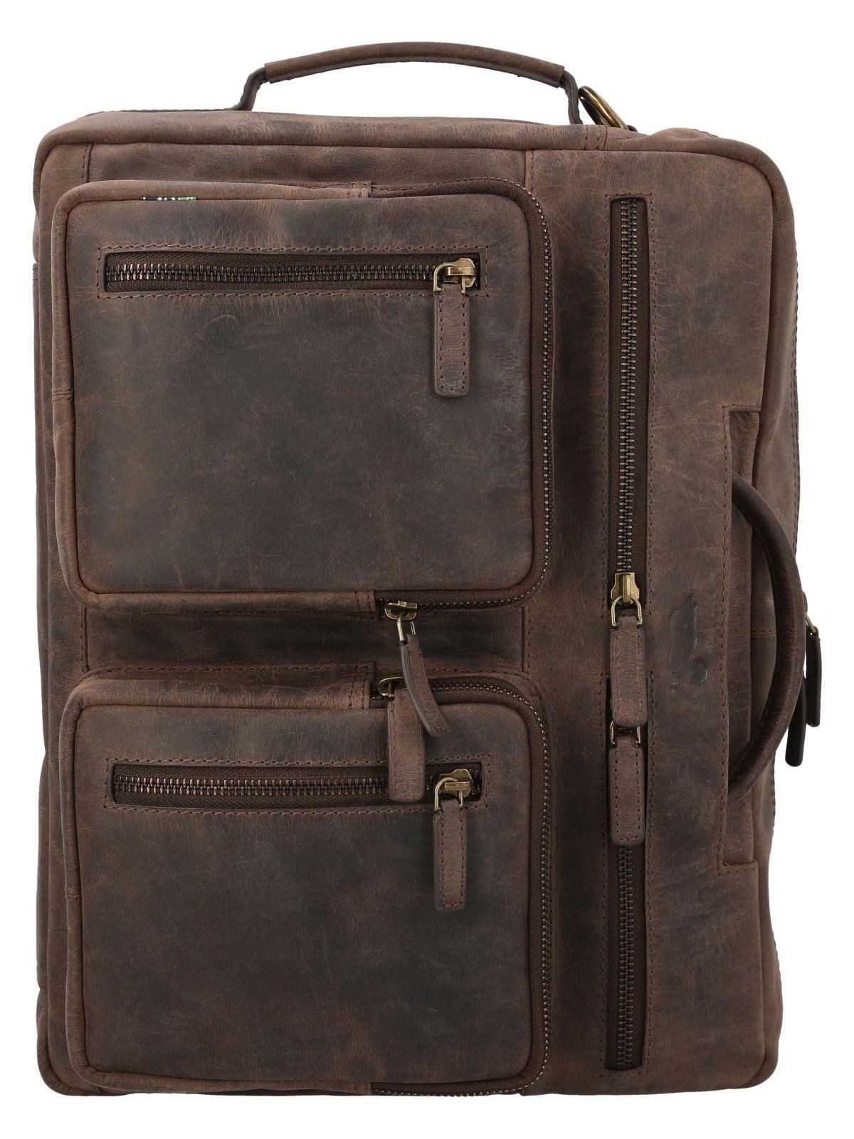 Maletin Cuero Hombre Ks Kurt Backbag Café-3