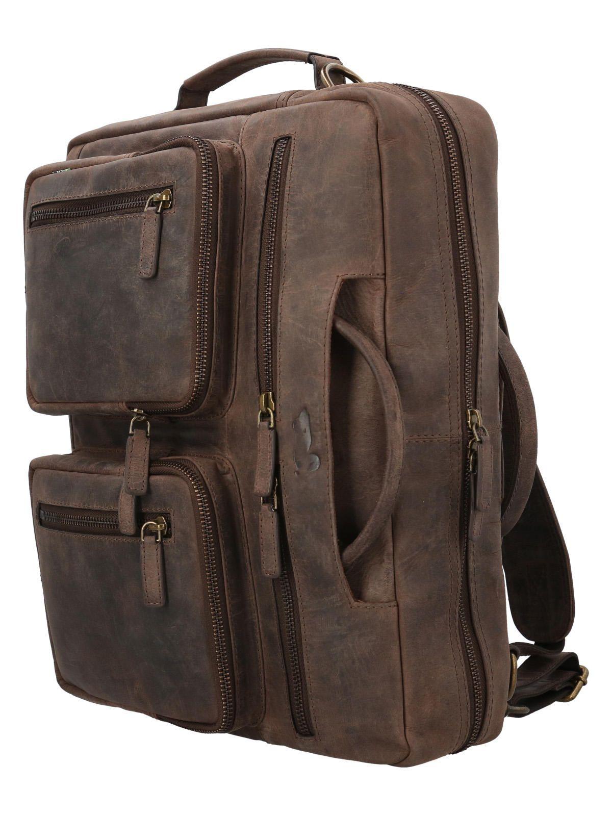 Maletin Cuero Hombre Ks Kurt Backbag Café-4
