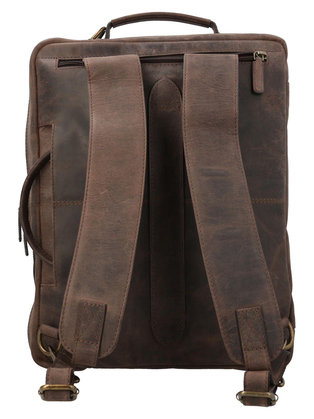 Maletin Cuero Hombre Ks Kurt Backbag Café-5