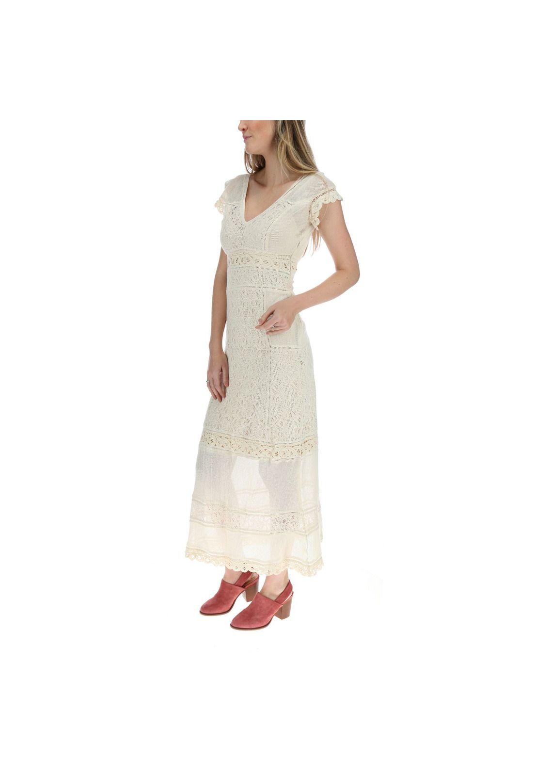 Vestido Largo Mujer Malaga Crema-1