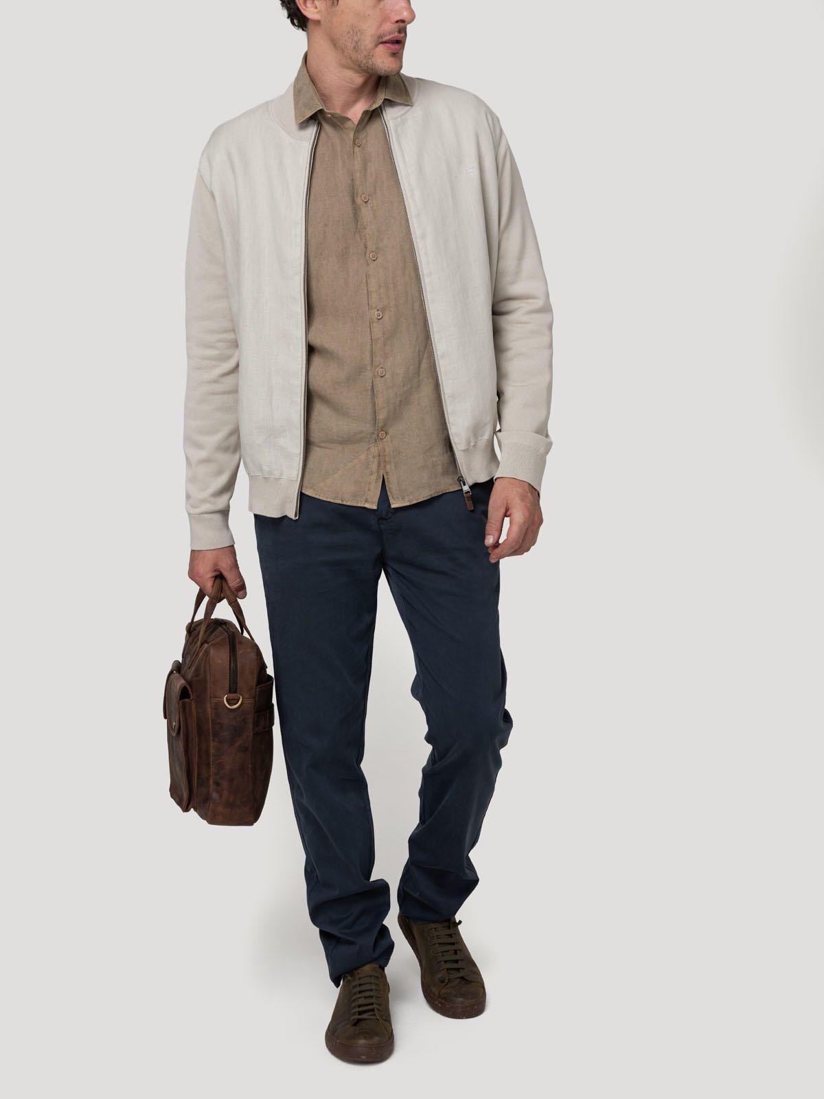 Chaqueta Lino Orgánico Hombre Velin Beige-7