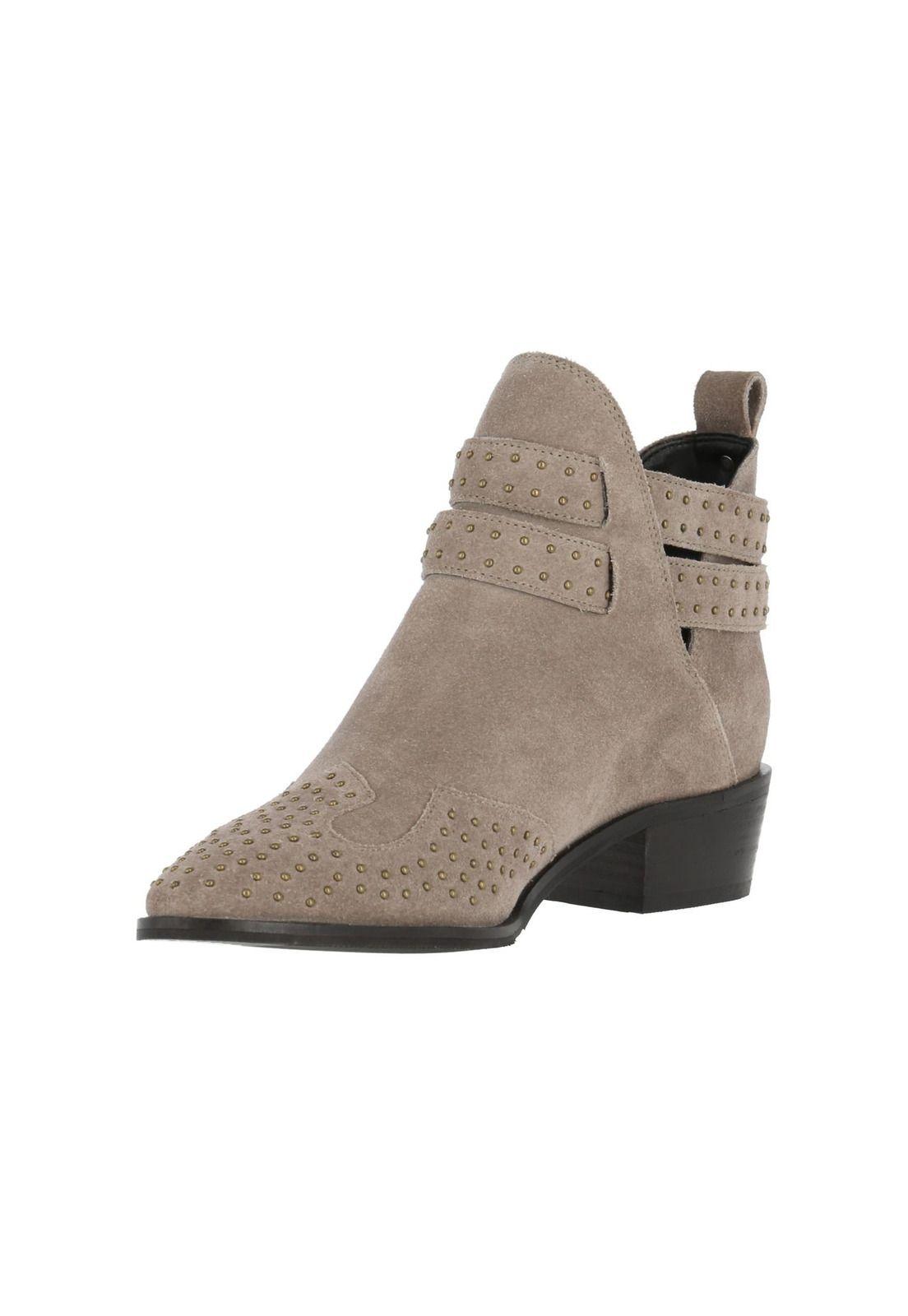 Botin Cuero Mujer Denver Taupe-1