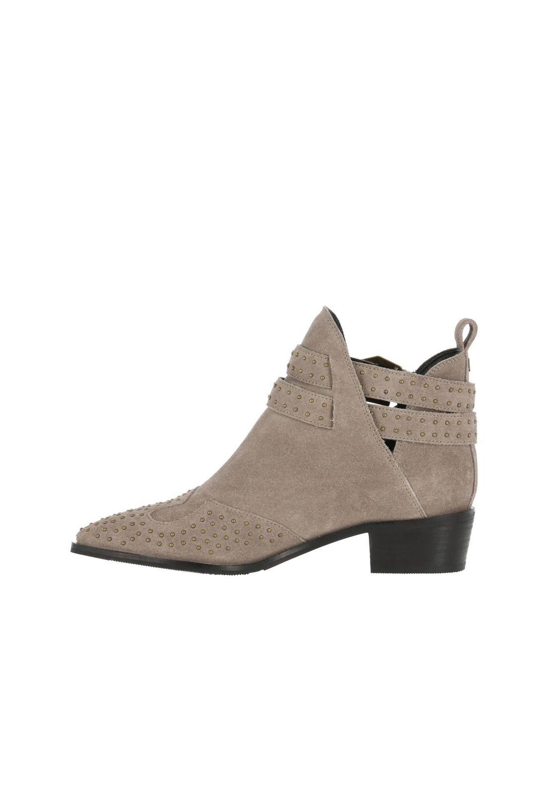 Botin Cuero Mujer Denver Taupe-2