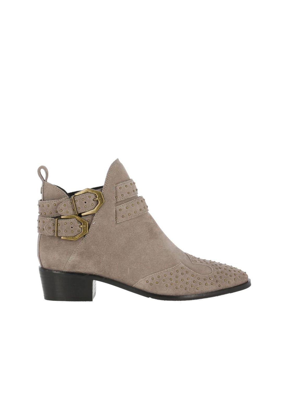 Botin Cuero Mujer Denver Taupe-3