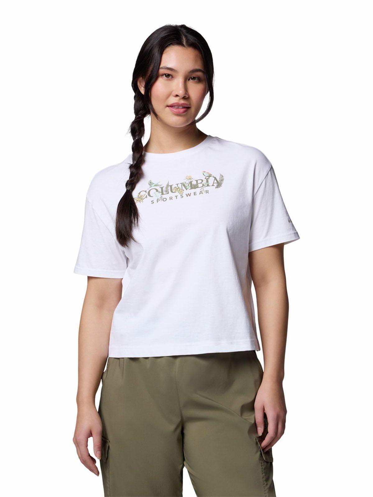 Polera M/C Mujer Rolling Bend Graphic Blanco-0