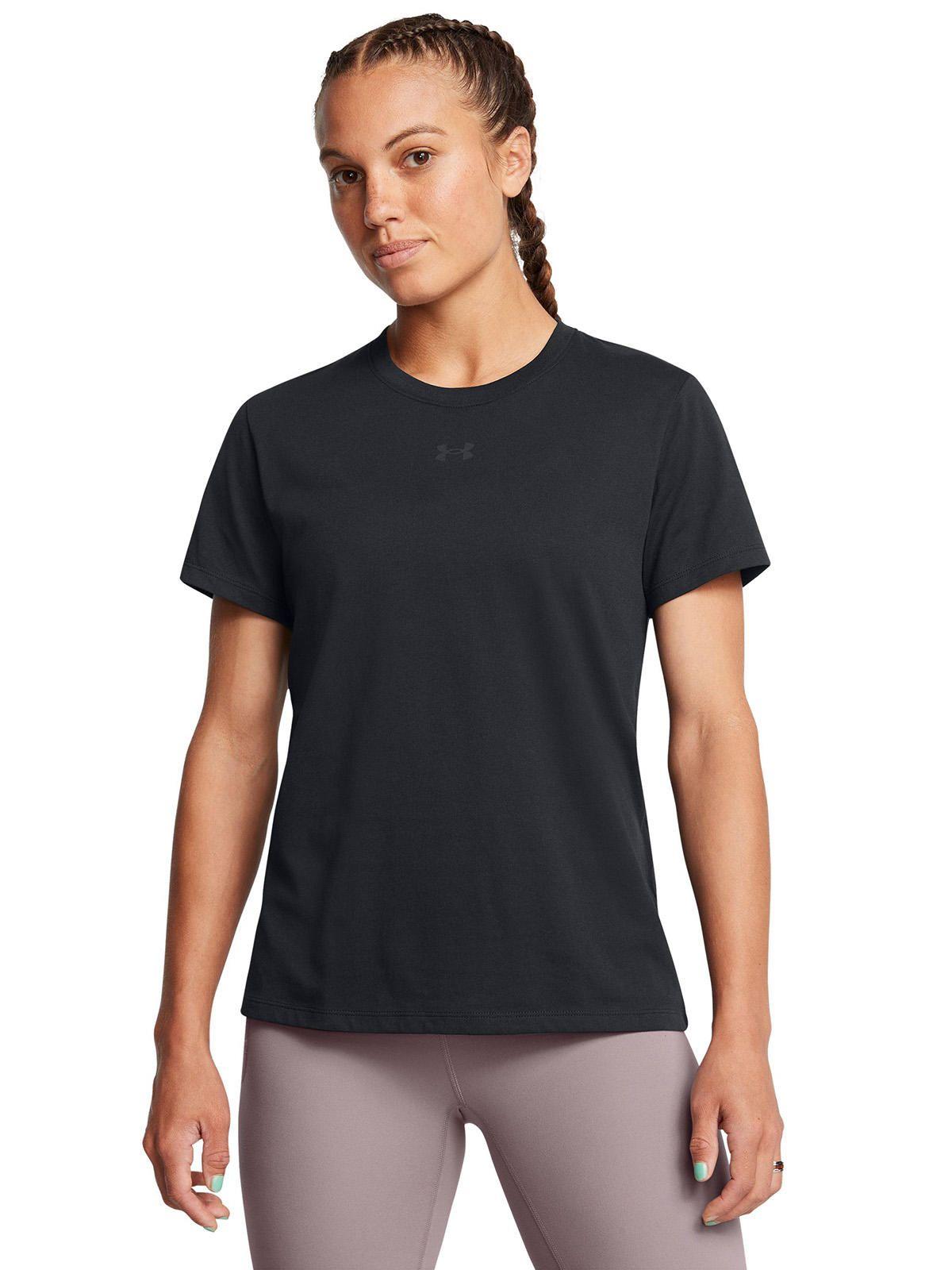 Polera M/C Mujer Simple Branded Negro-3