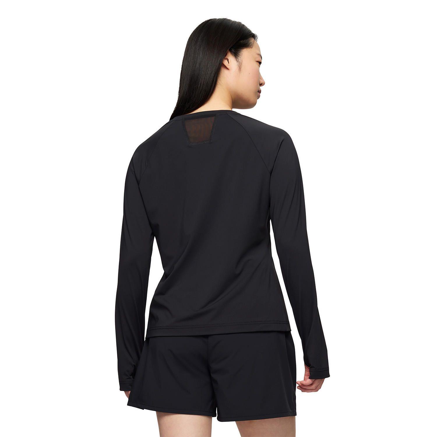 Polera ML Mujer Safan Running Ls Raglan Negro-3