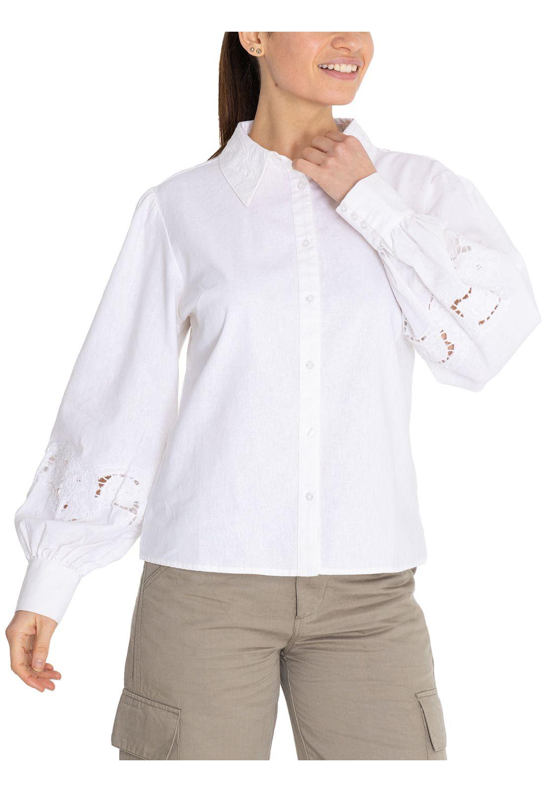 Blusa Algodón Orgánico Blanco Carla Mujer -4