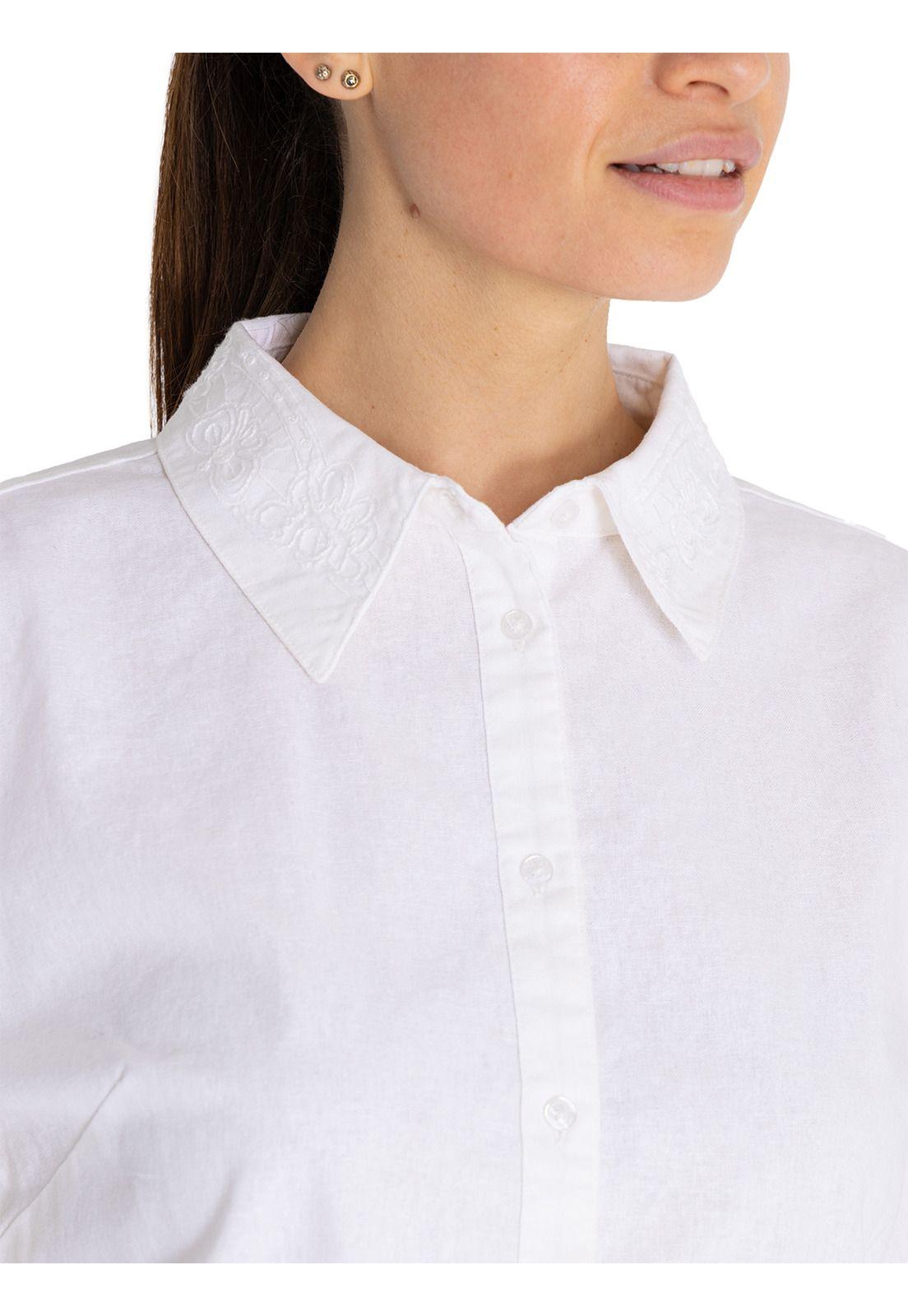 Blusa Algodón Orgánico Blanco Carla Mujer -6