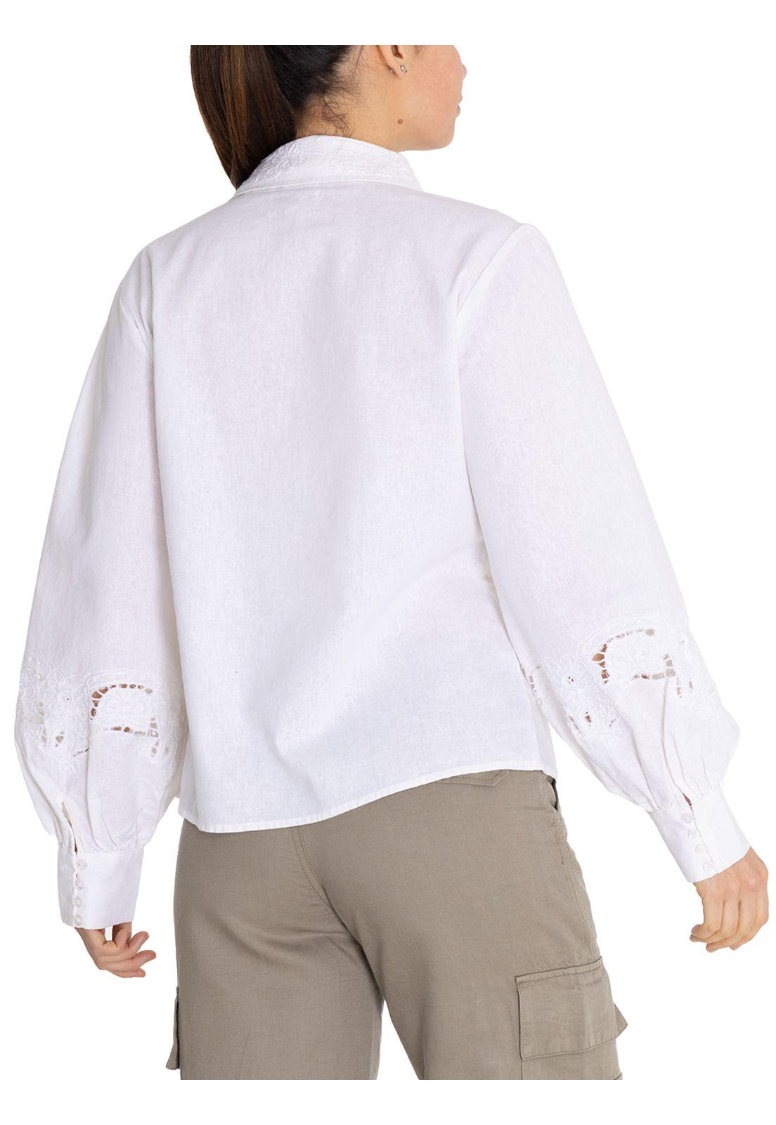Blusa Algodón Orgánico Blanco Carla Mujer -8