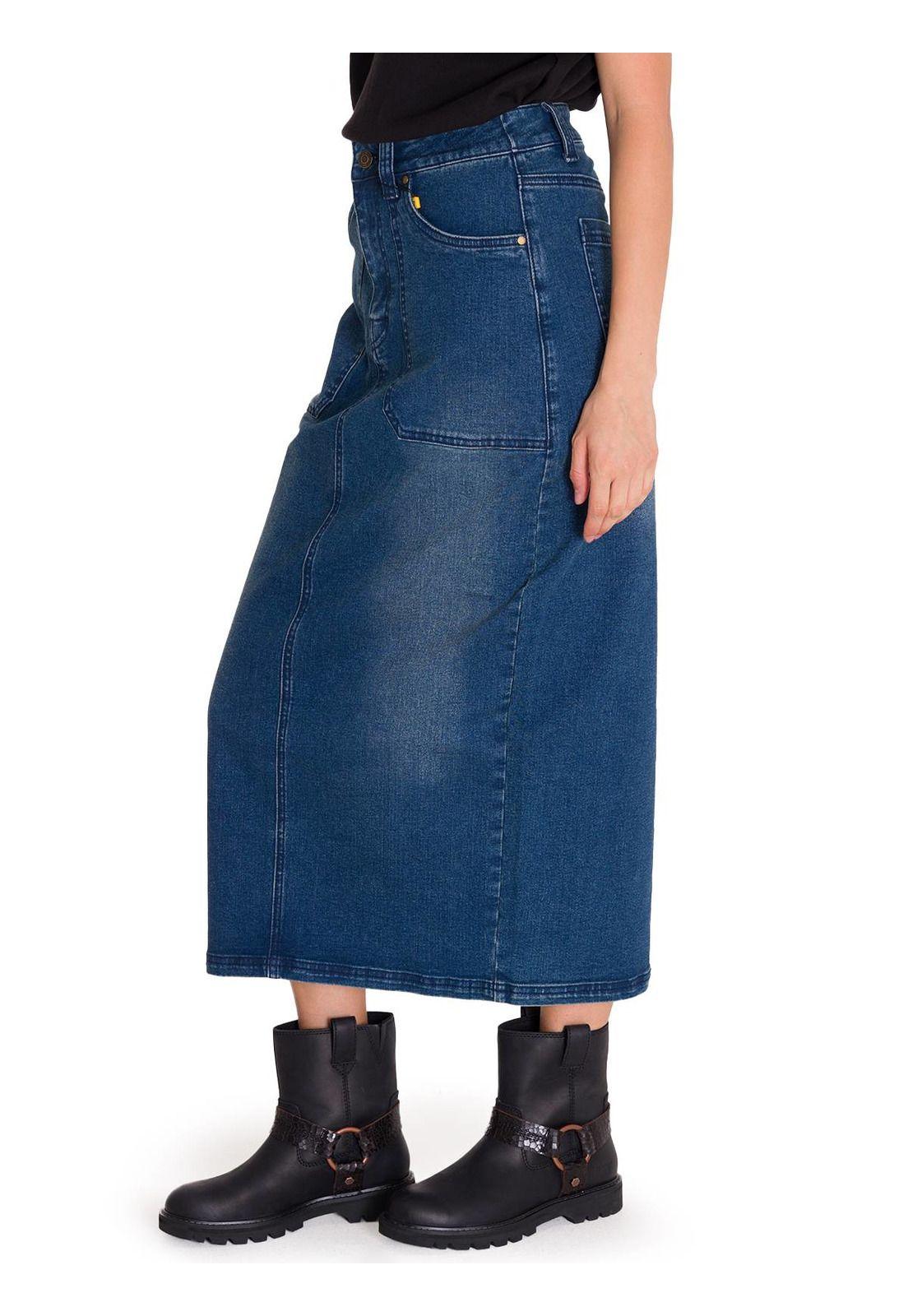 Falda Casual Carpenter Maxi Mujer Denim-6