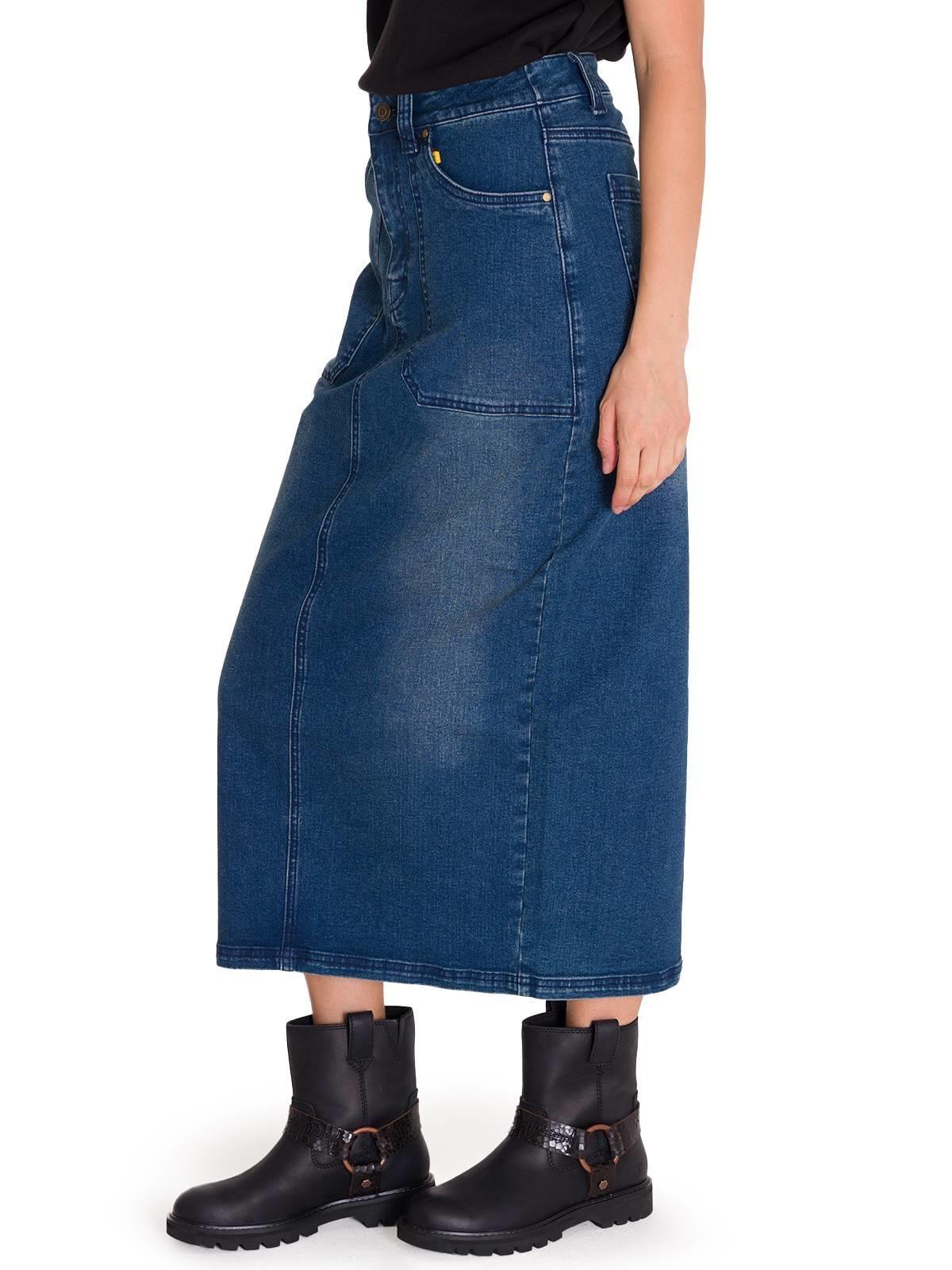 Falda Casual Carpenter Maxi Mujer Denim-6