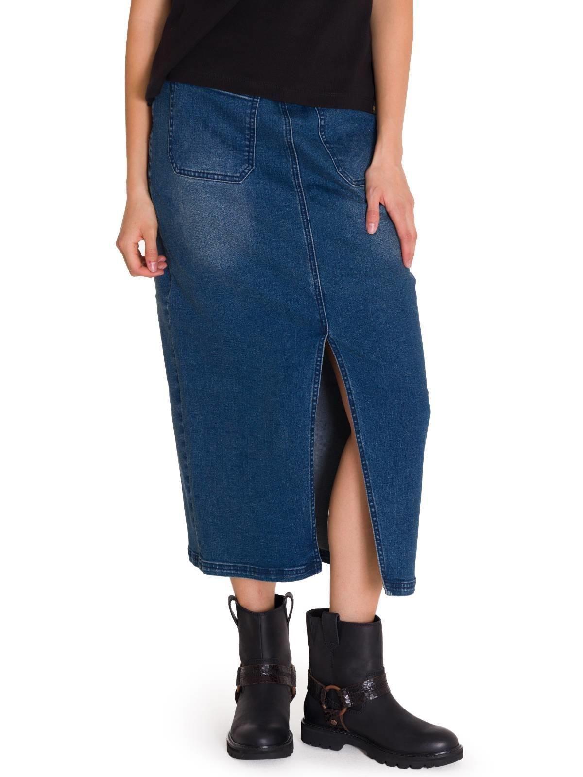 Falda Casual Carpenter Maxi Mujer Denim-0